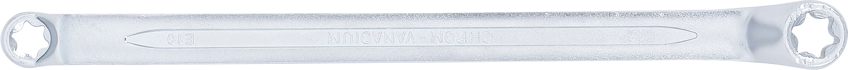 BGS Doppel-Ringschlüssel mit E-Profil-Ringköpfen | gekröpft | SW E10 x E12