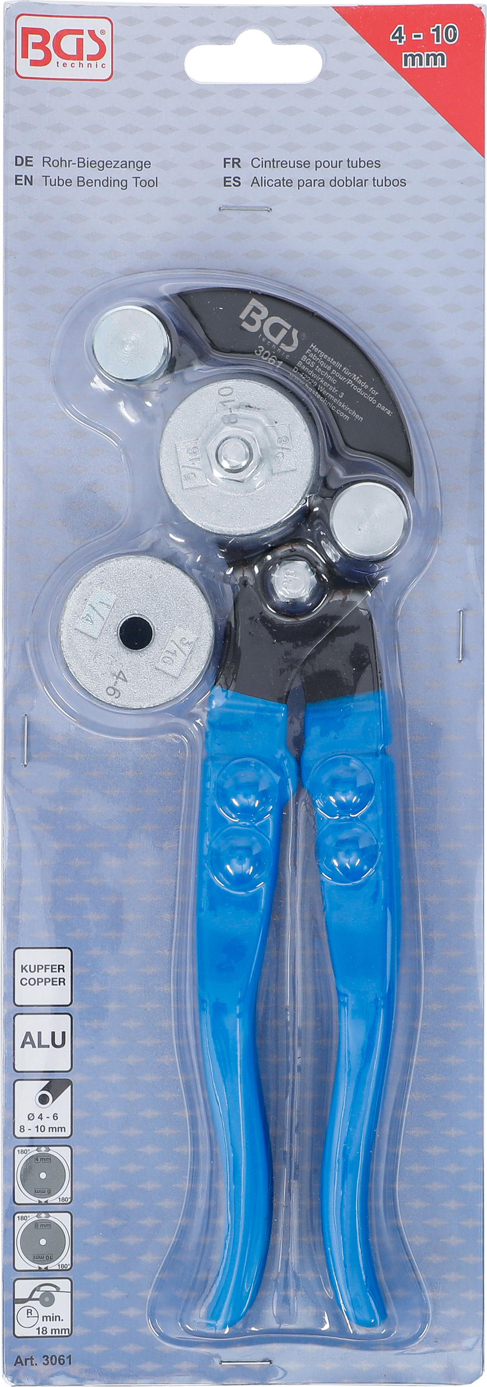 BGS Rohr-Biegezange | für Kupferrohre | 4 - 10 mm