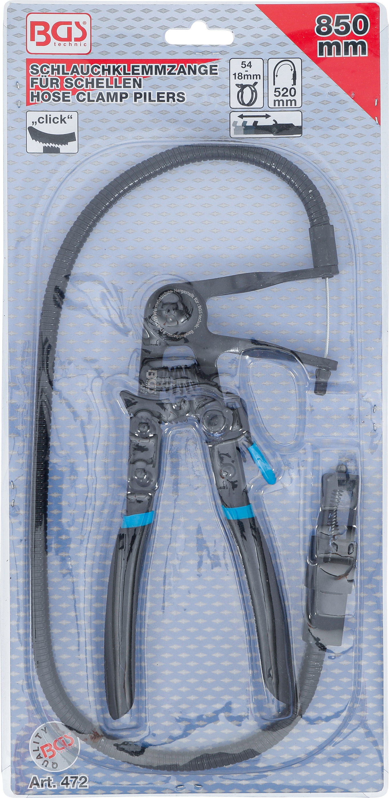 BGS Schlauchklemmenzange | semi-flexibel | 850 mm | 18 - 54 mm