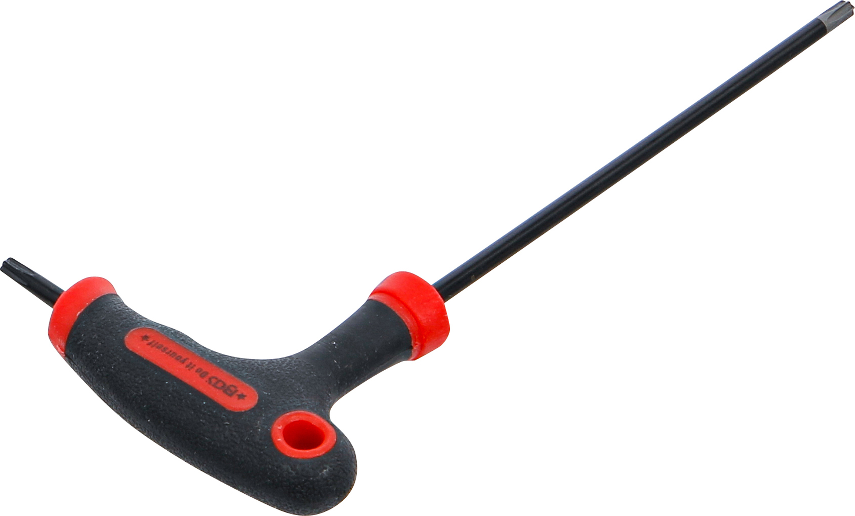 BGS Schraubendreher mit T-Griff und seitlicher Klinge | T-Profil (für Torx) mit/ohne Bohrung T15