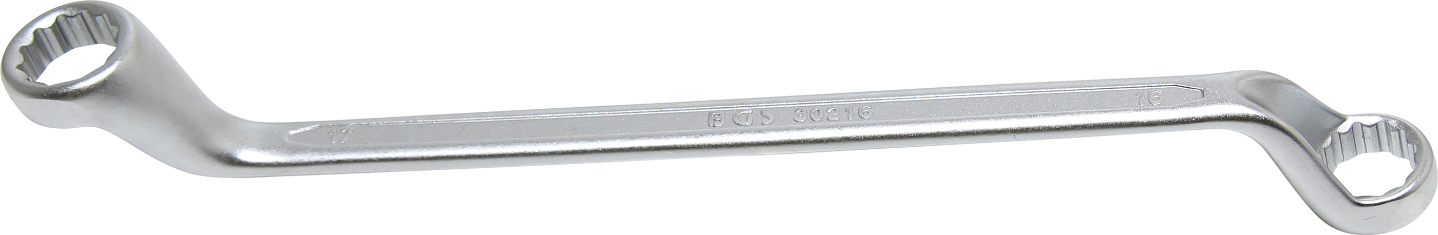 BGS Doppel-Ringschlüssel | tief gekröpft | SW 16 x 17 mm