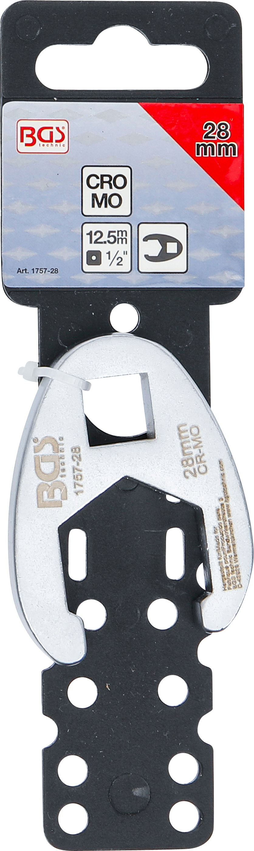 BGS Hahnenfußschlüssel | Antrieb Innenvierkant 12,5 mm (1/2") | SW 28 mm