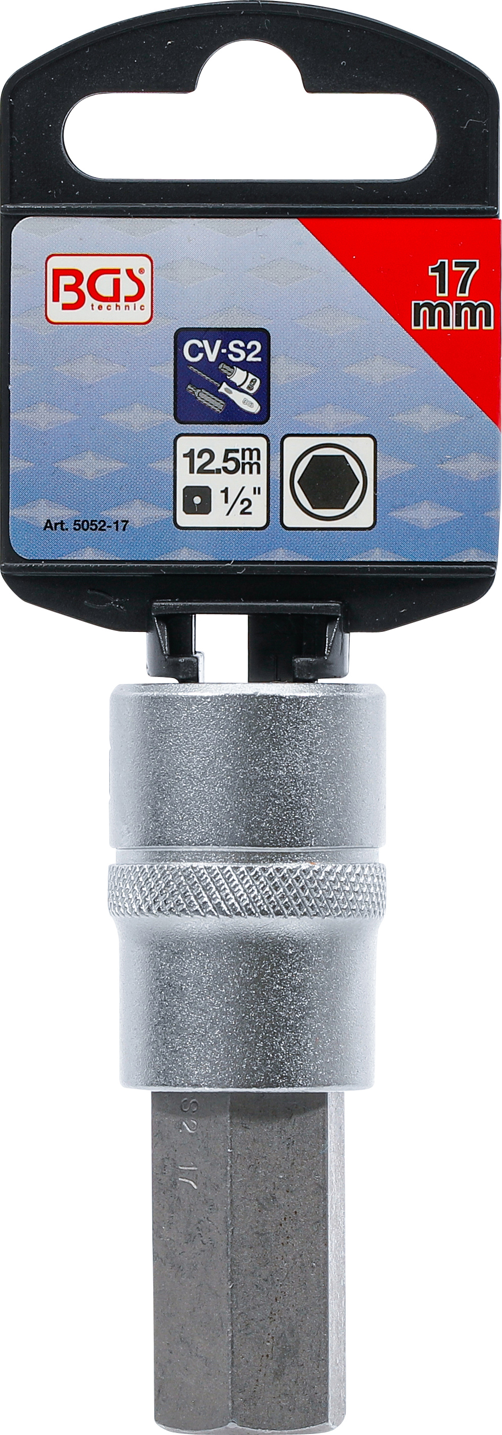 BGS Bit-Einsatz | Antrieb Innenvierkant 12,5 mm (1/2") | Innensechskant 17 mm