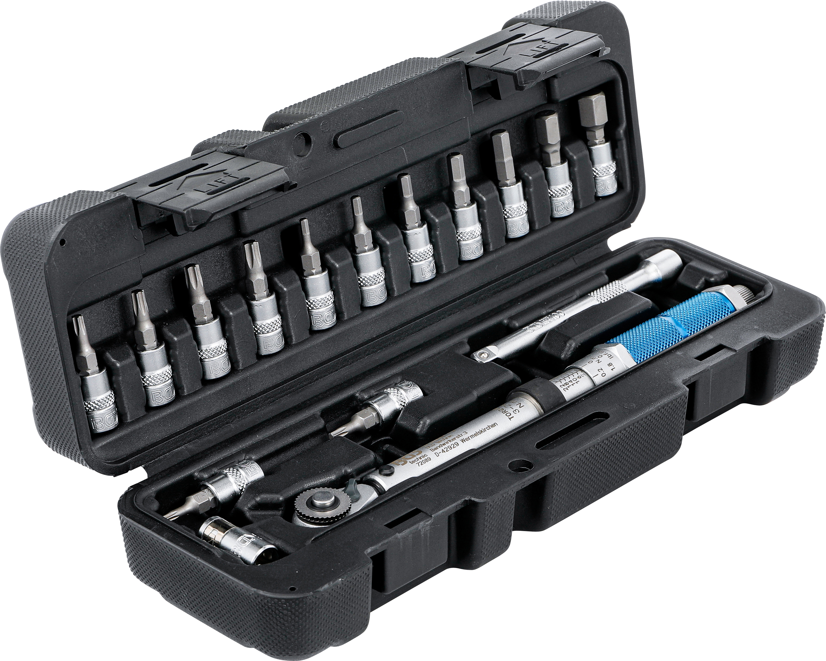 BGS Drehmomentschlüssel-Satz | Abtrieb Außenvierkant 6,3 mm (1/4") | 3 - 24 Nm | 16-tlg.