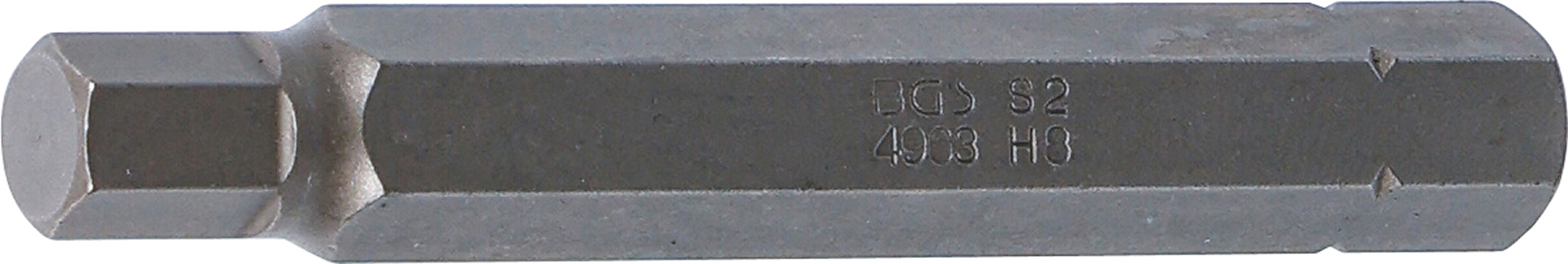 BGS Bit | Länge 75 mm | Antrieb Außensechskant 10 mm (3/8") | Innensechskant 7 mm
