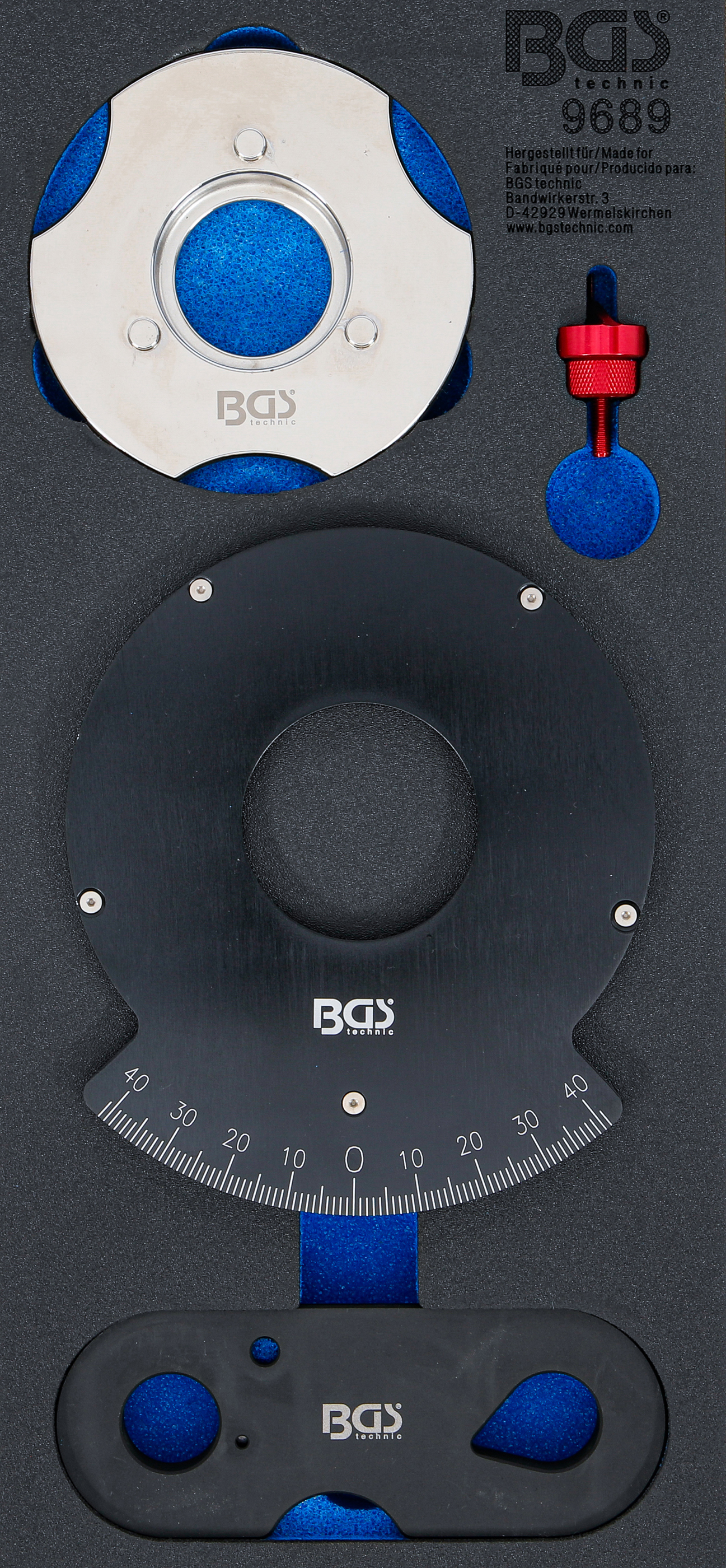 BGS Werkstattwageneinlage 1/3: Steuerketten-Prüfwerkzeug-Satz | für VAG 1,2 / 1,4 TFSi | 4 tlg.