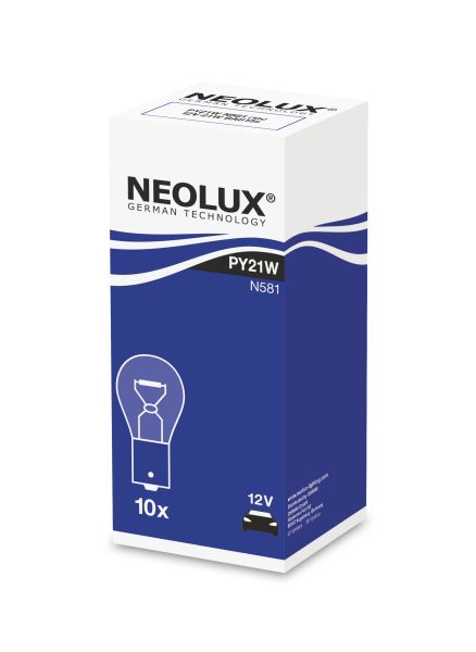 Neolux NLX581 Kugellampe Orange 12V 21W PY21W BAU15s 10er Pack