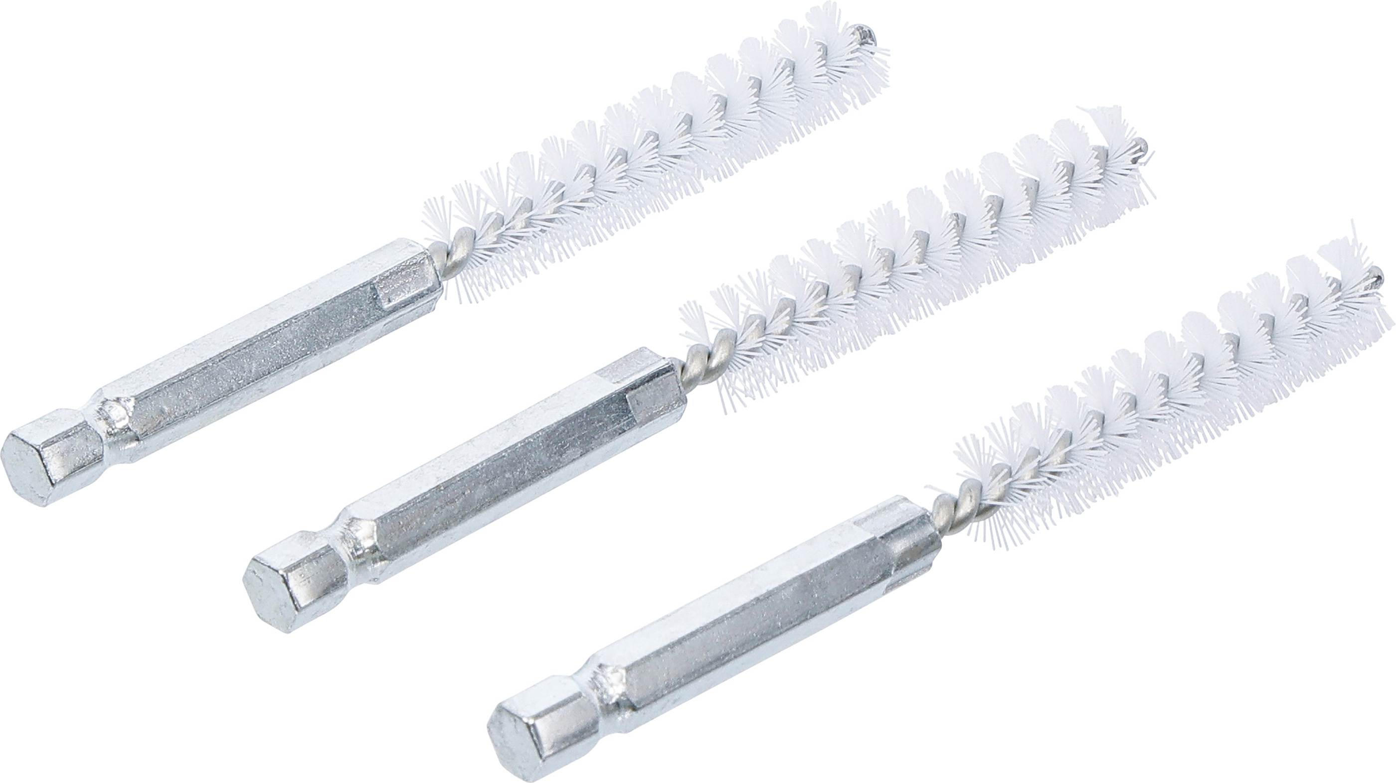 BGS Nylonbürste | 10 mm | Antrieb Außensechskant 6,3 mm (1/4") | 3-tlg.