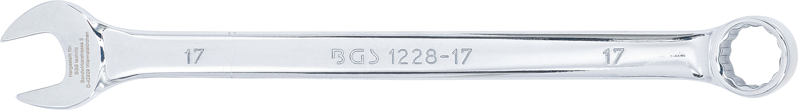 BGS Maul-Ringschlüssel | extra lang | SW 17 mm BGS Maul-Ringschlüssel | extra lang | SW 17 mm