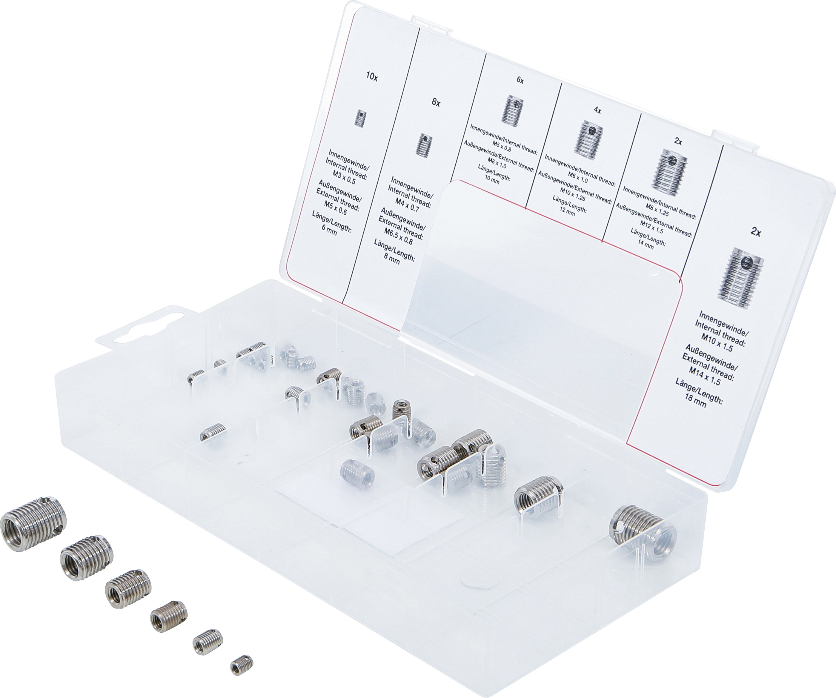 BGS Gewindeeinsätze-Sortiment | selbstschneidend | 32-tlg.