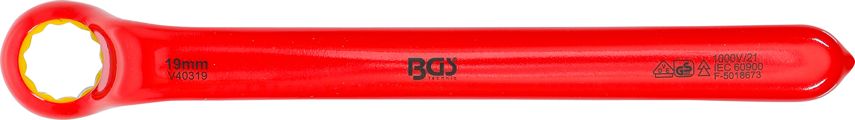 BGS VDE-Einringschlüssel | tief gekröpft | SW 19 mm BGS VDE-Einringschlüssel | tief gekröpft | SW 19 mm