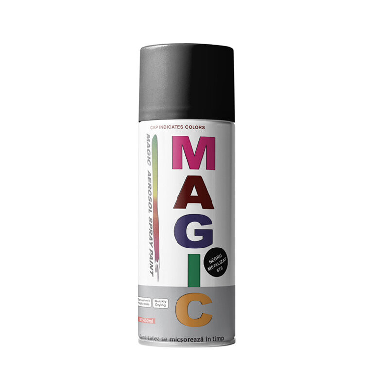 Magic 004 Lackspray Schwarz Matt 450 ml