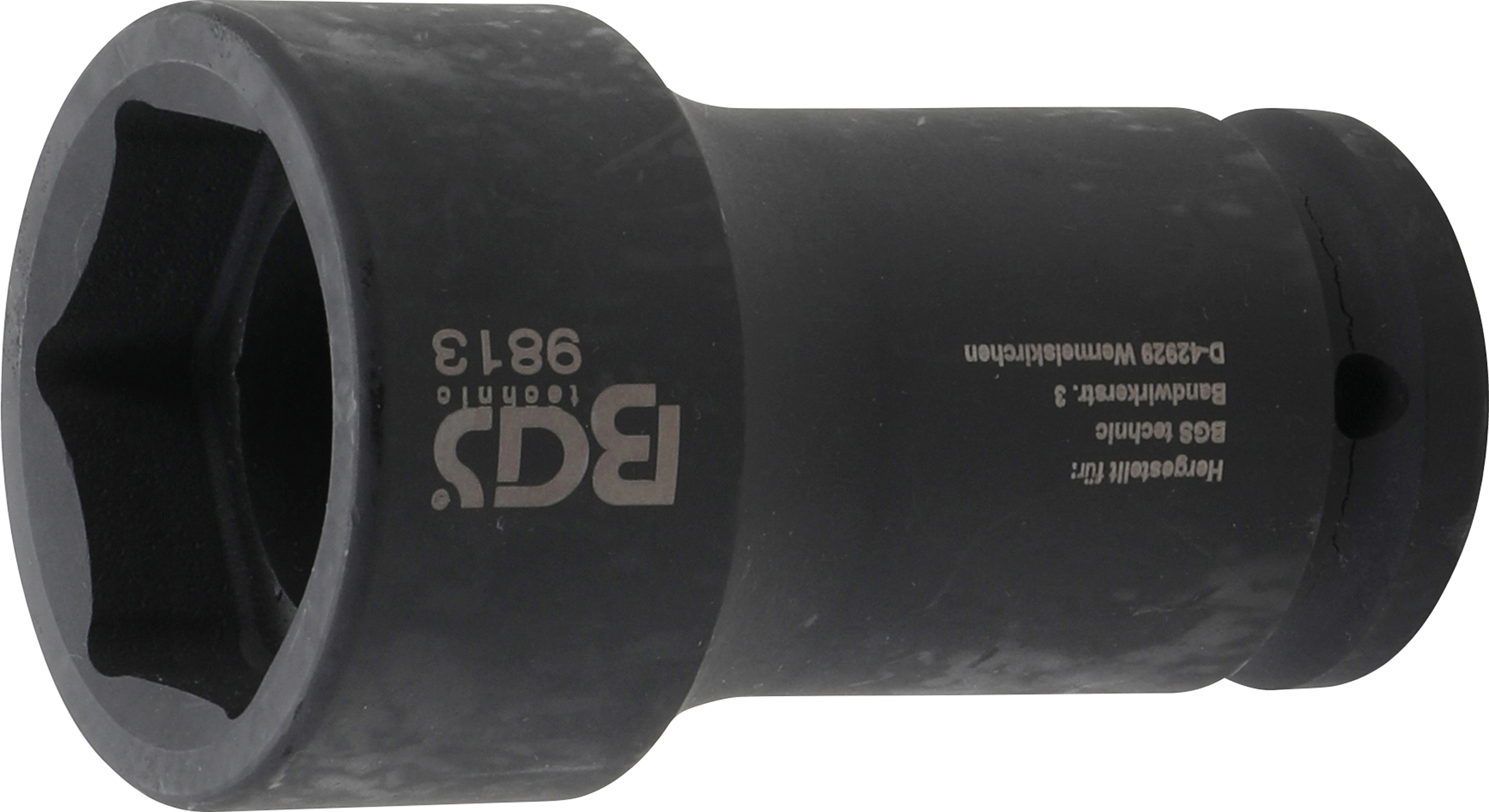 BGS Kraft-Steckschlüssel-Einsatz Sechskant, tief | Antrieb Innenvierkant 20 mm (3/4") | SW 41 mm | für FUSO / Mitsubishi