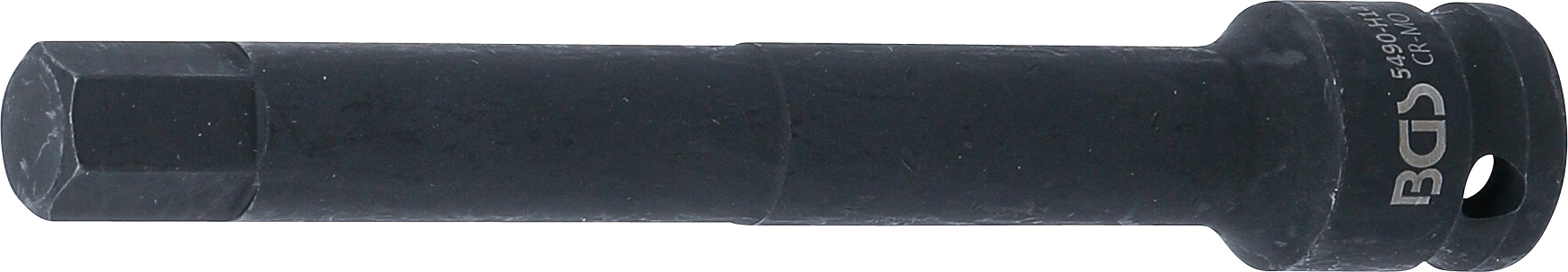 BGS Kraft-Bit-Einsatz | Länge 150 mm | Antrieb Innenvierkant 12,5 mm (1/2") | Innensechskant 14 mm