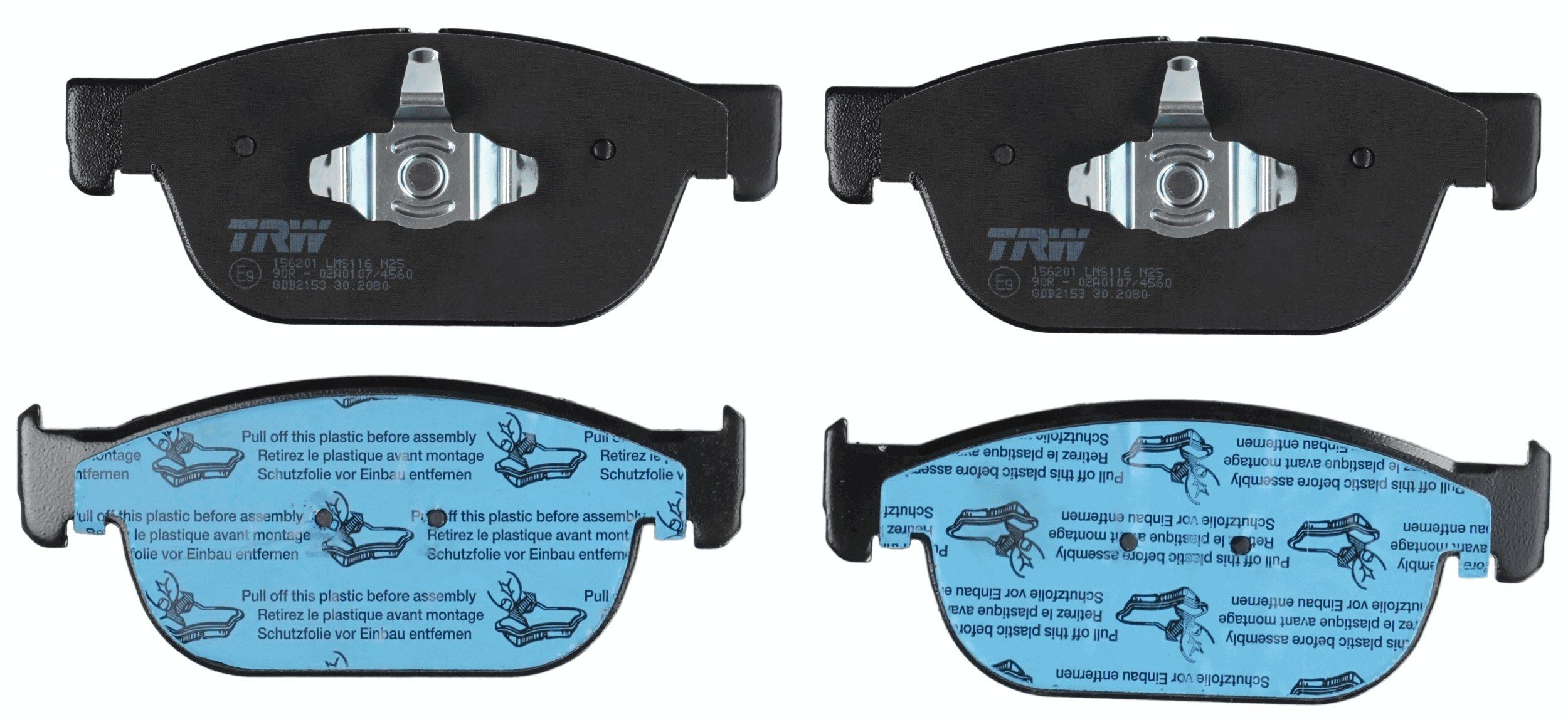 Bremsbelagsatz, Scheibenbremse