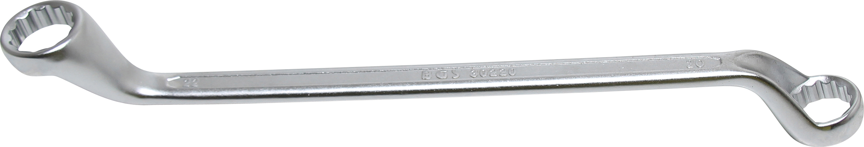 BGS Doppel-Ringschlüssel | tief gekröpft | SW 20 x 22 mm