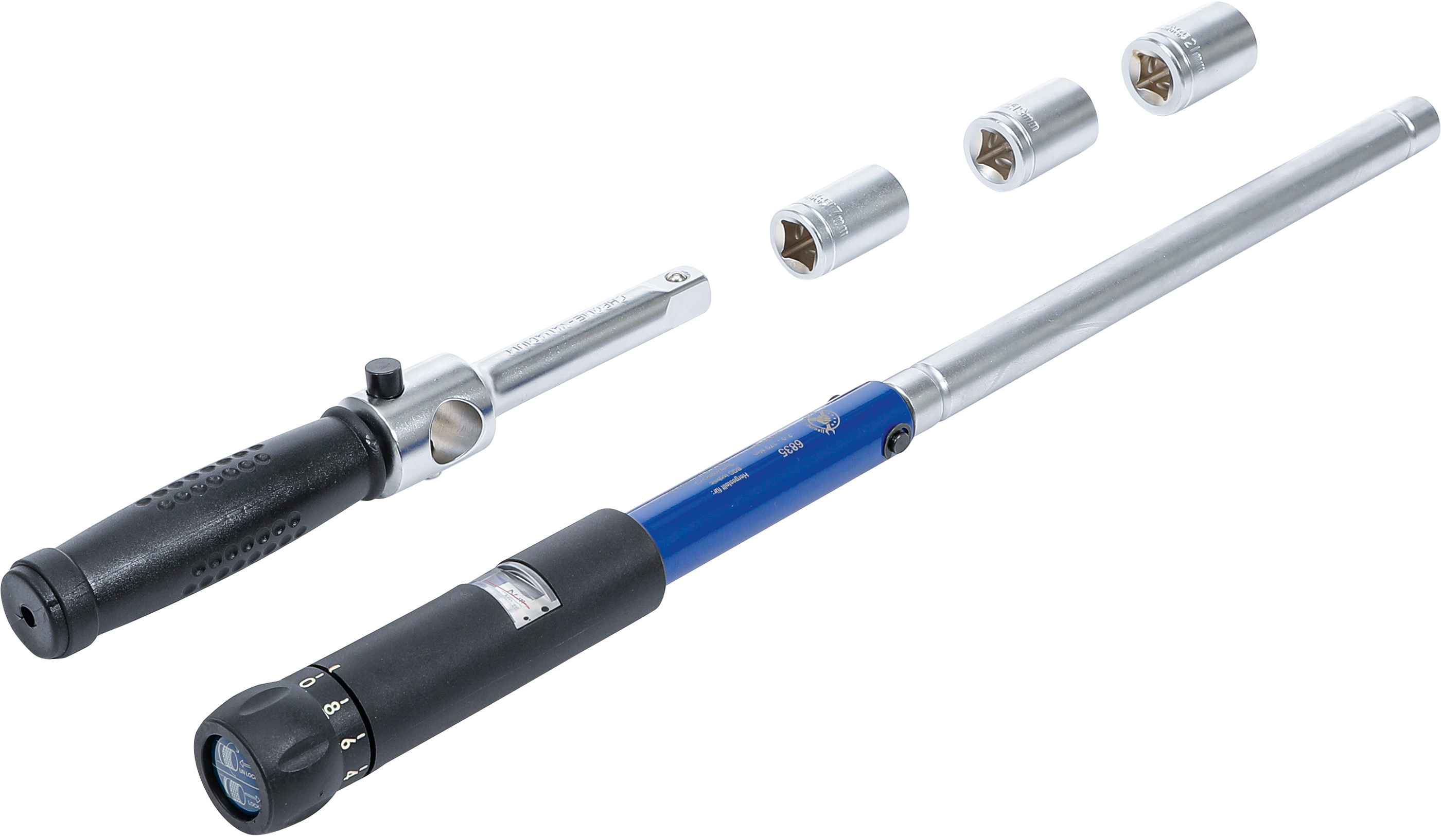 BGS Kreuz- / Drehmomentschlüssel | Abtrieb Außenvierkant 12,5 mm (1/2") | 70 - 170 Nm