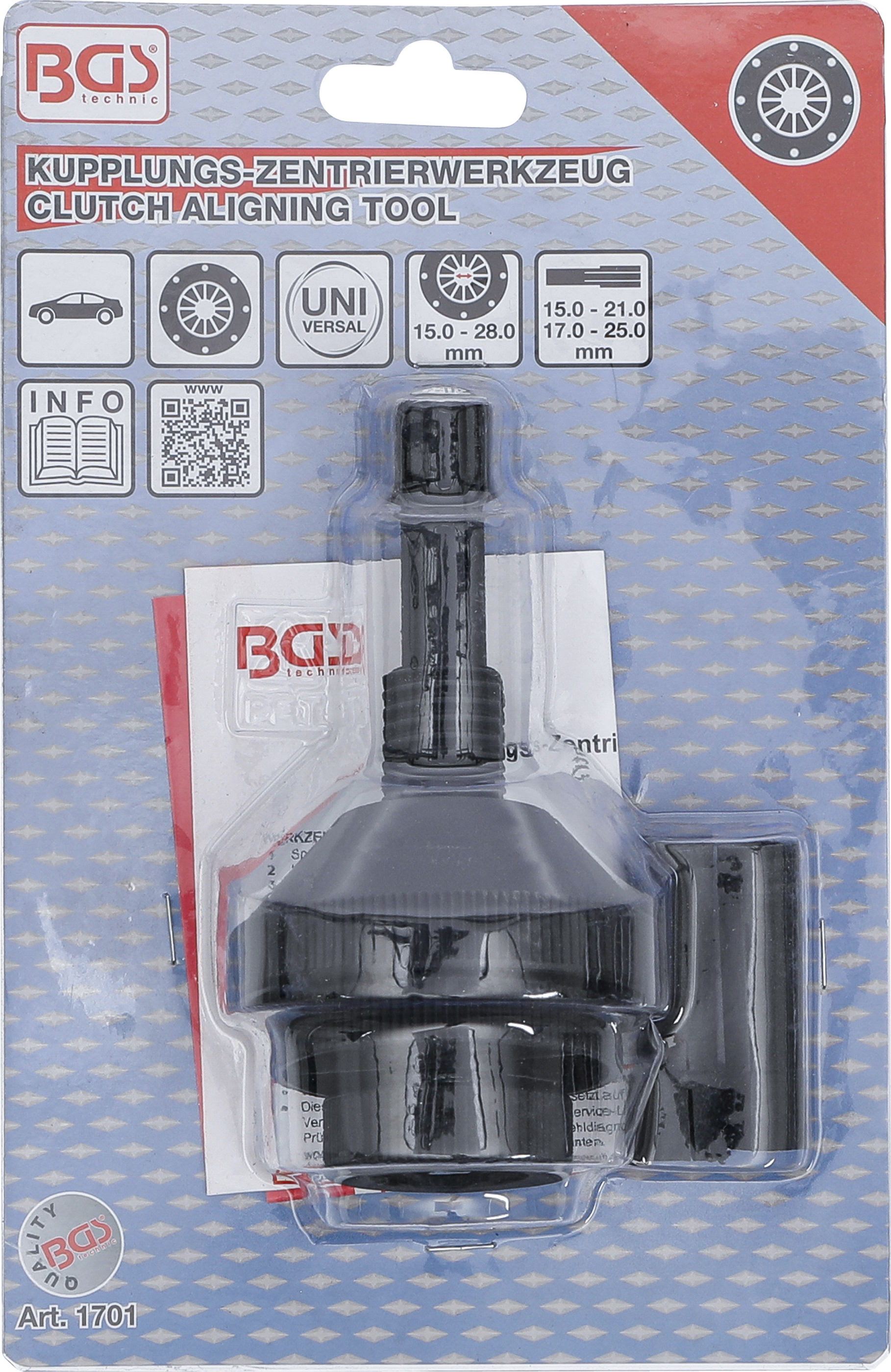 BGS Kupplungs-Zentrierwerkzeug | universal | für Nabendurchmesser 15 - 28 mm