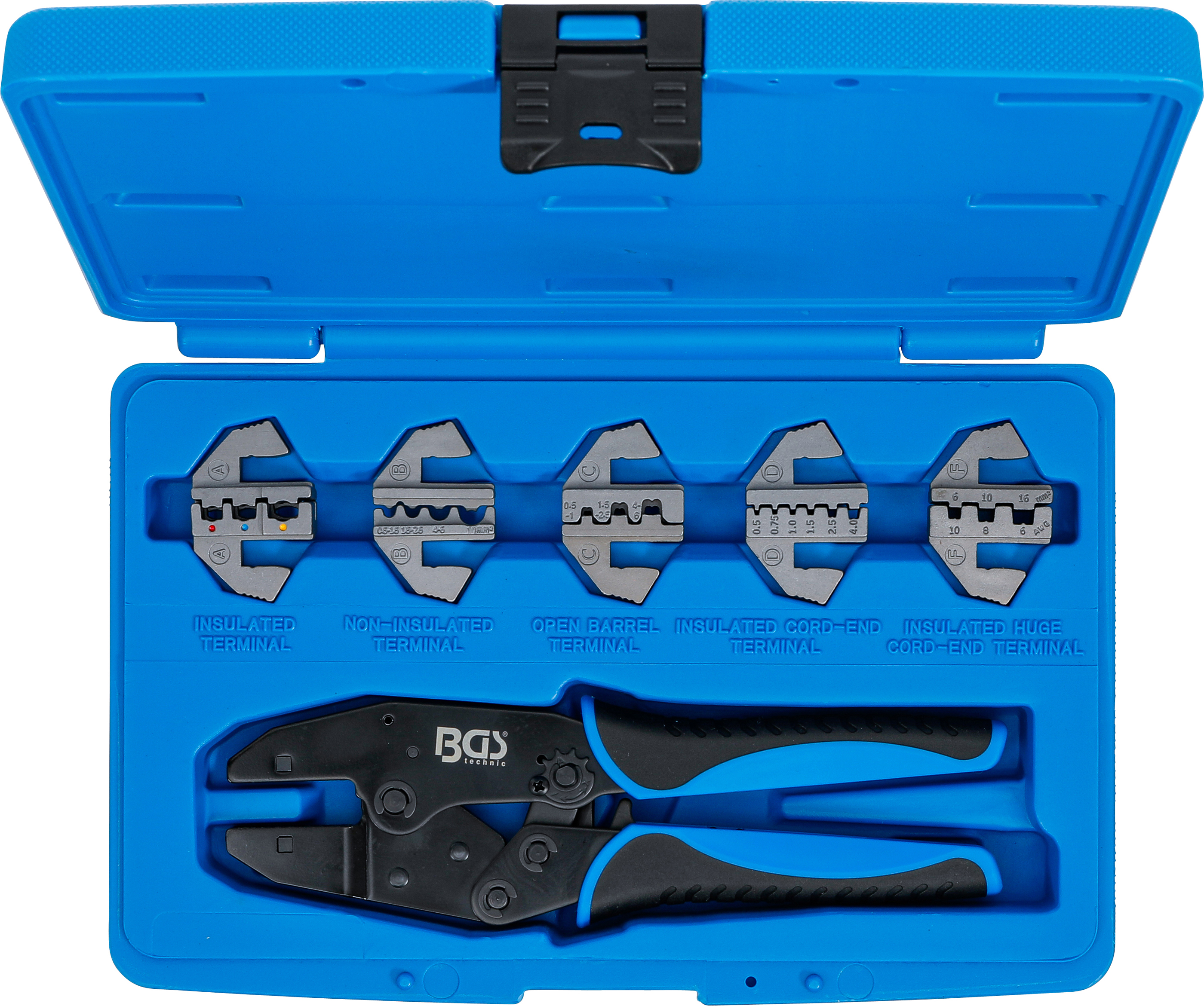 BGS Crimpzangen-Satz | mit 5 Paar Backen BGS Crimpzangen-Satz | mit 5 Paar Backen