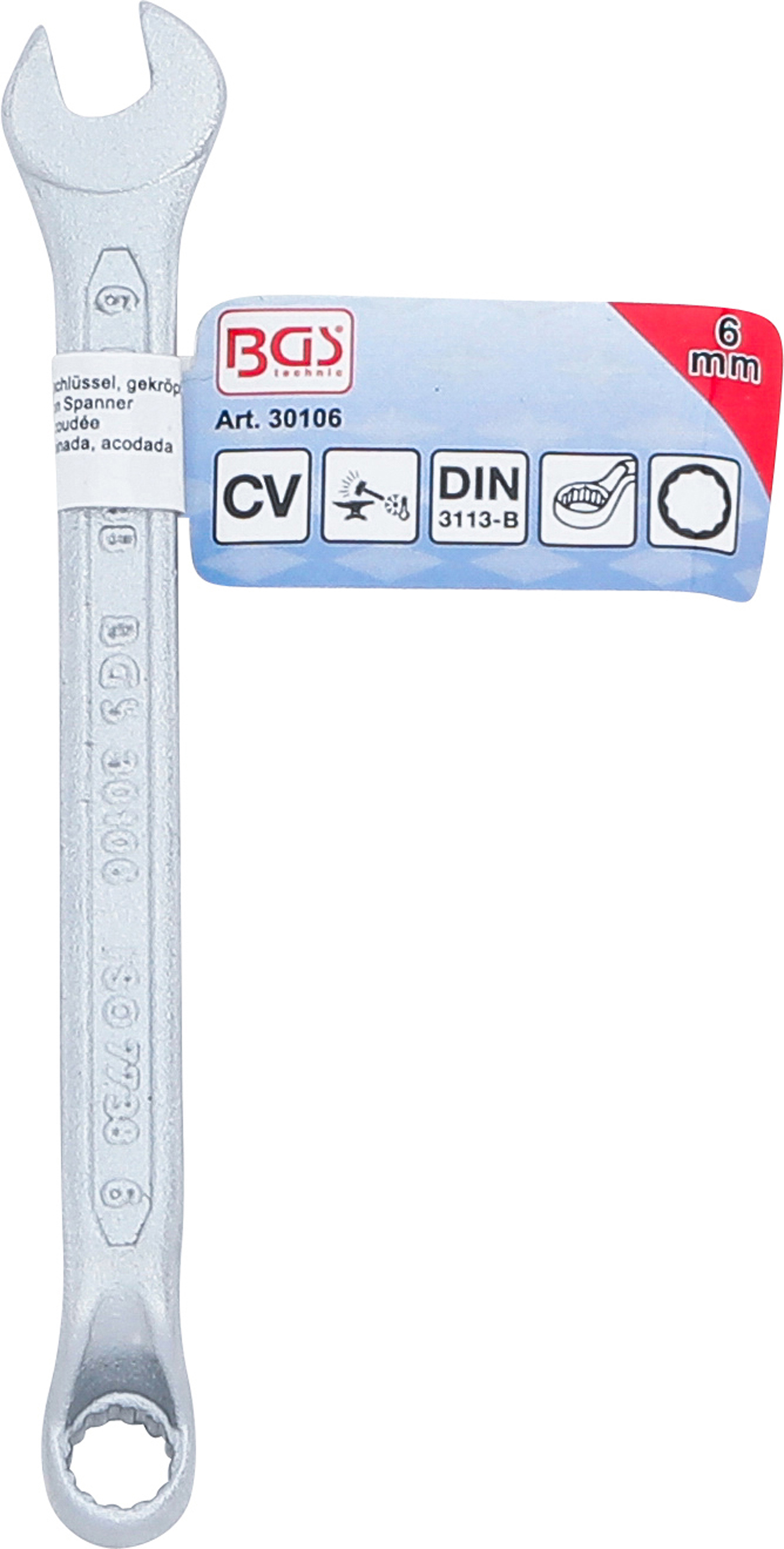 BGS Maul-Ringschlüssel, gekröpft | SW 6 mm