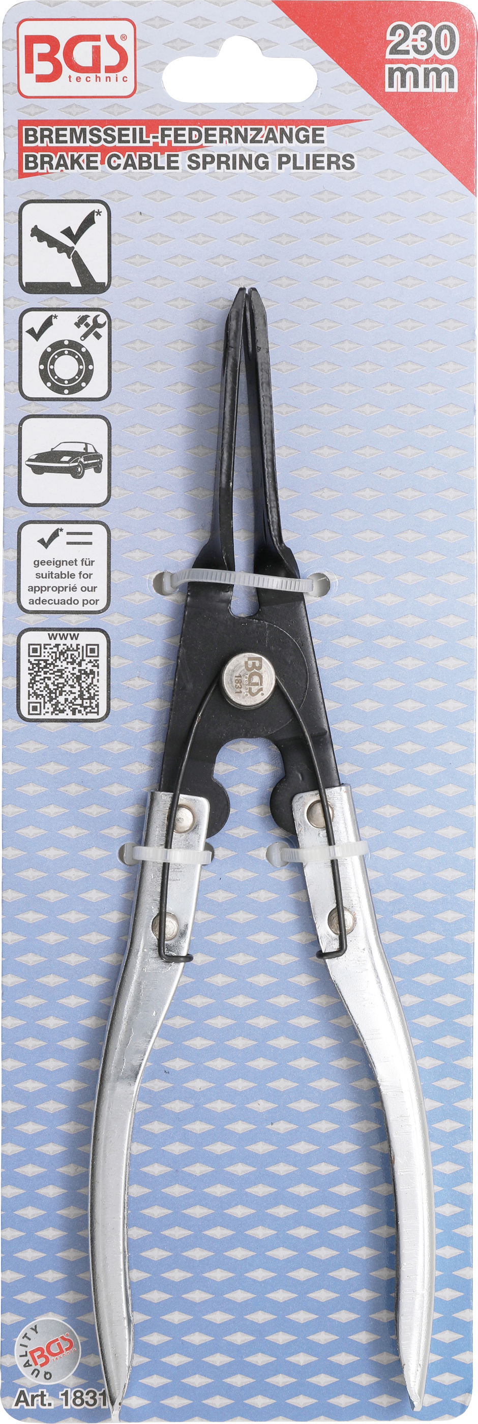 BGS Bremsseil-Federnzange | 230 mm