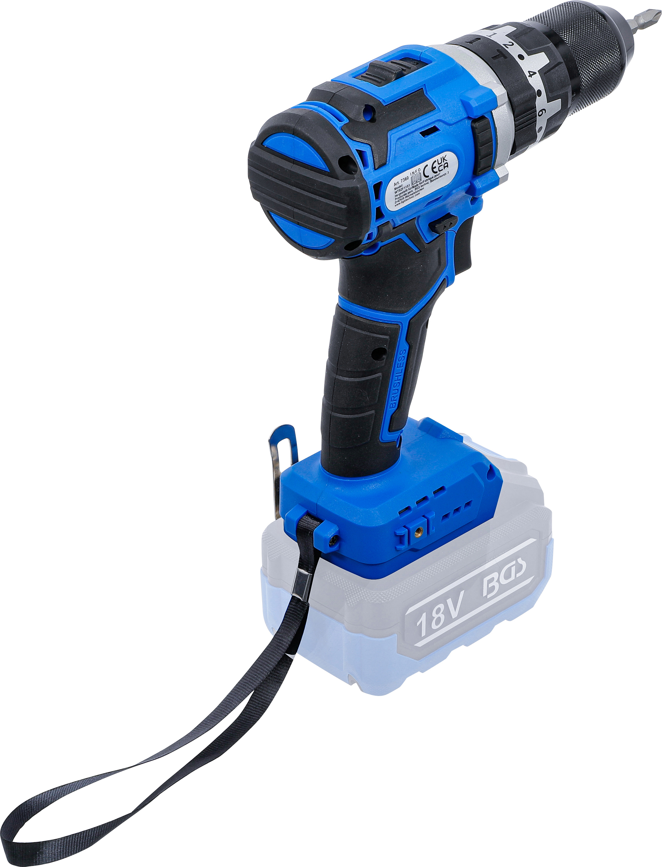 BGS Akku-Schlagbohrschrauber-Satz | bürstenlos | 65 Nm | 18 V | mit Akku und Schnell-Ladegerät