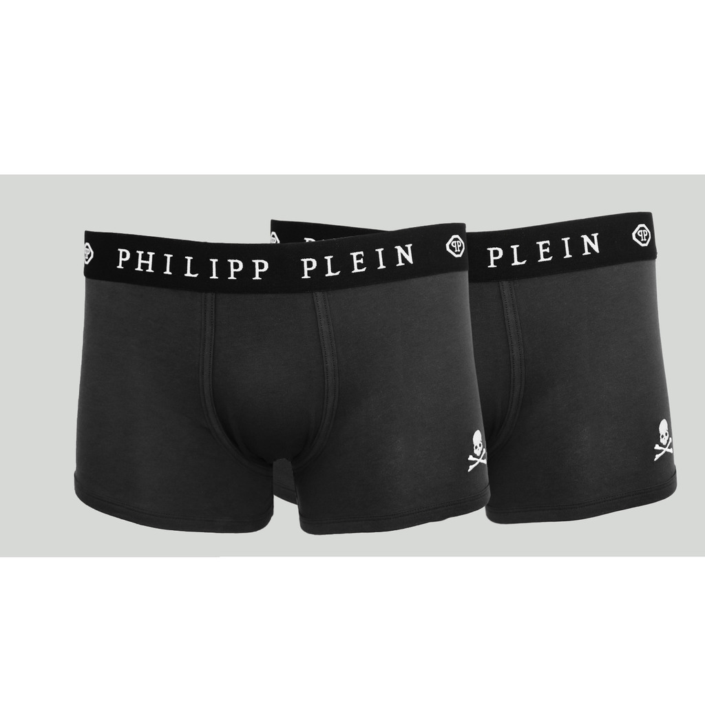 Philipp Plein Herren Boxershorts Skull 2er Pack Black Gr. M
