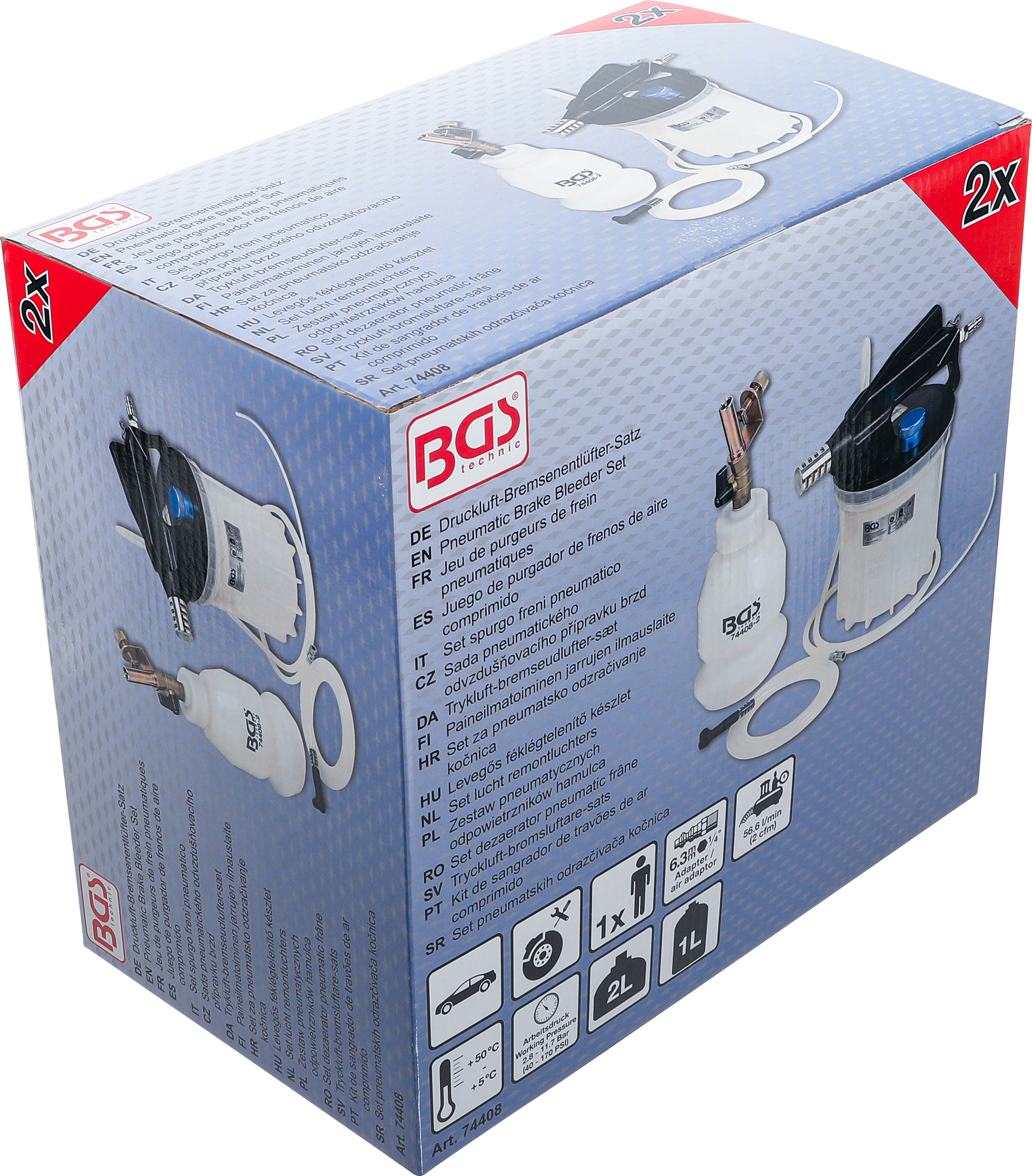 BGS Druckluft-Bremsenentlüfter-Satz | 2-tlg.