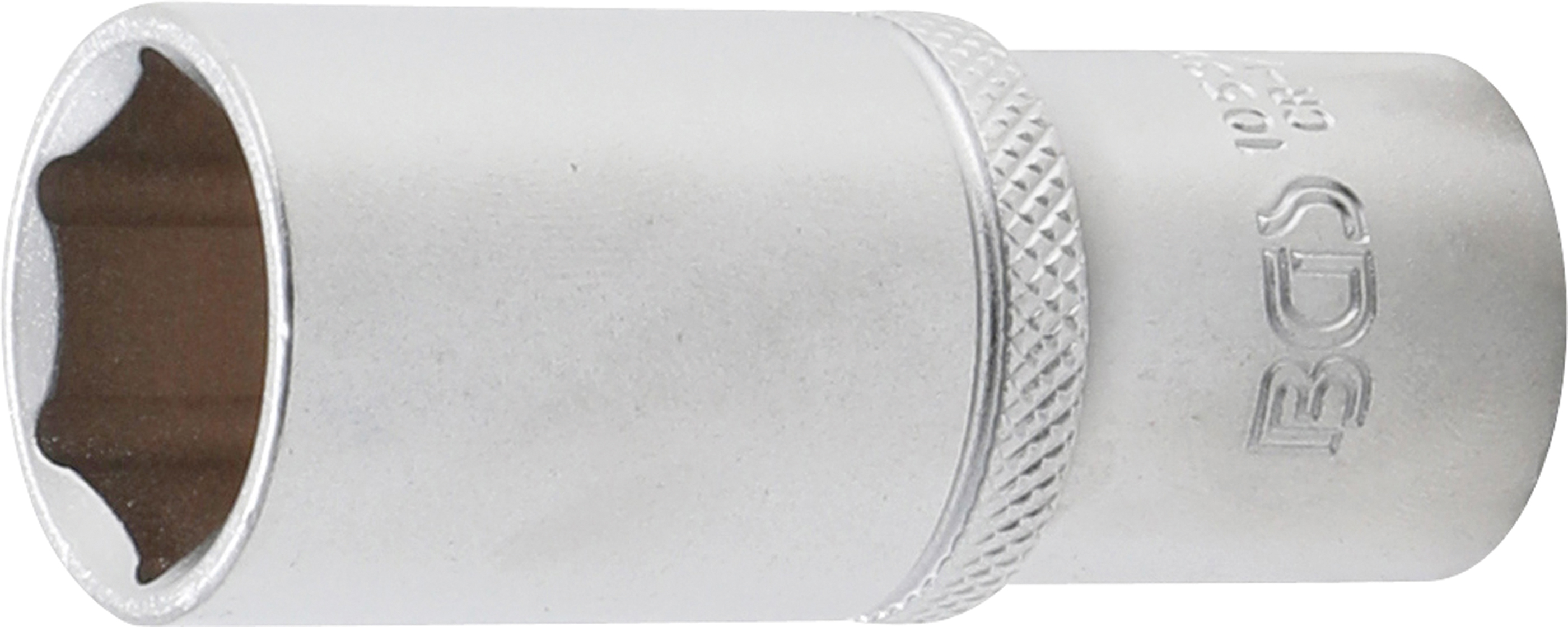 BGS Steckschlüssel-Einsatz Sechskant, tief | Antrieb Innenvierkant 10 mm (3/8") | SW 19 mm