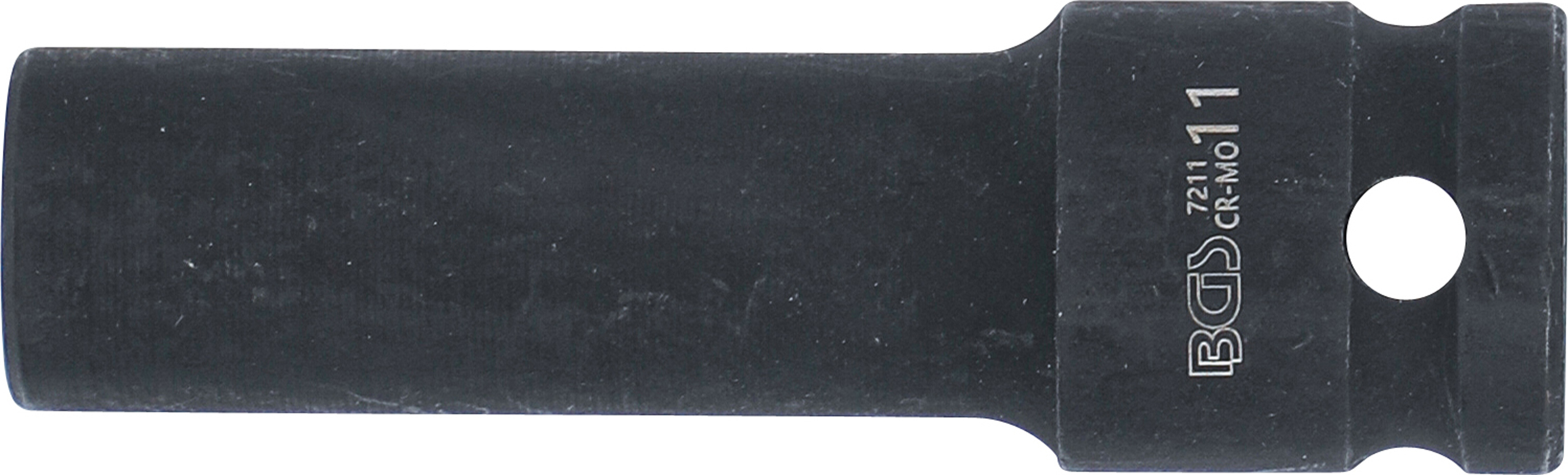 BGS Kraft-Steckschlüssel-Einsatz Sechskant, tief | Antrieb Innenvierkant 12,5 mm (1/2") | SW 11 mm