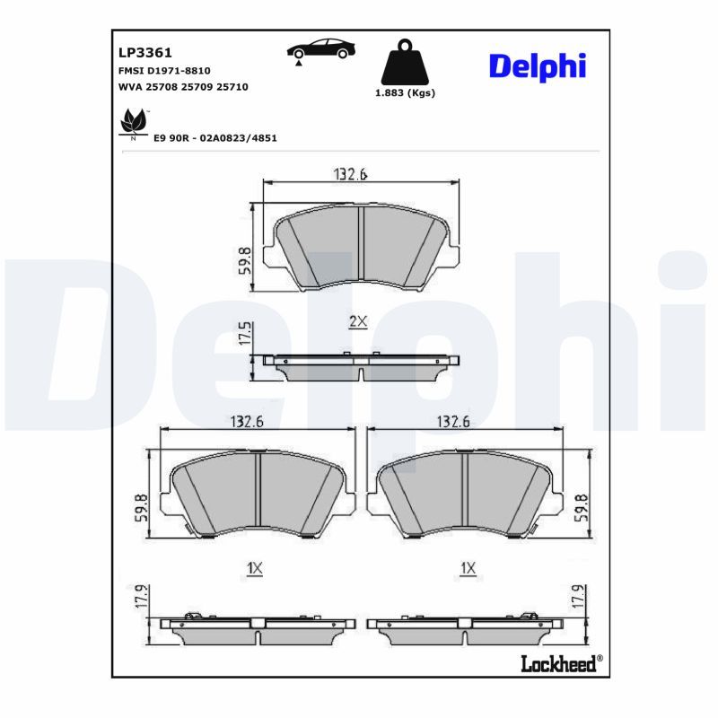 Bremsbelagsatz, Scheibenbremse