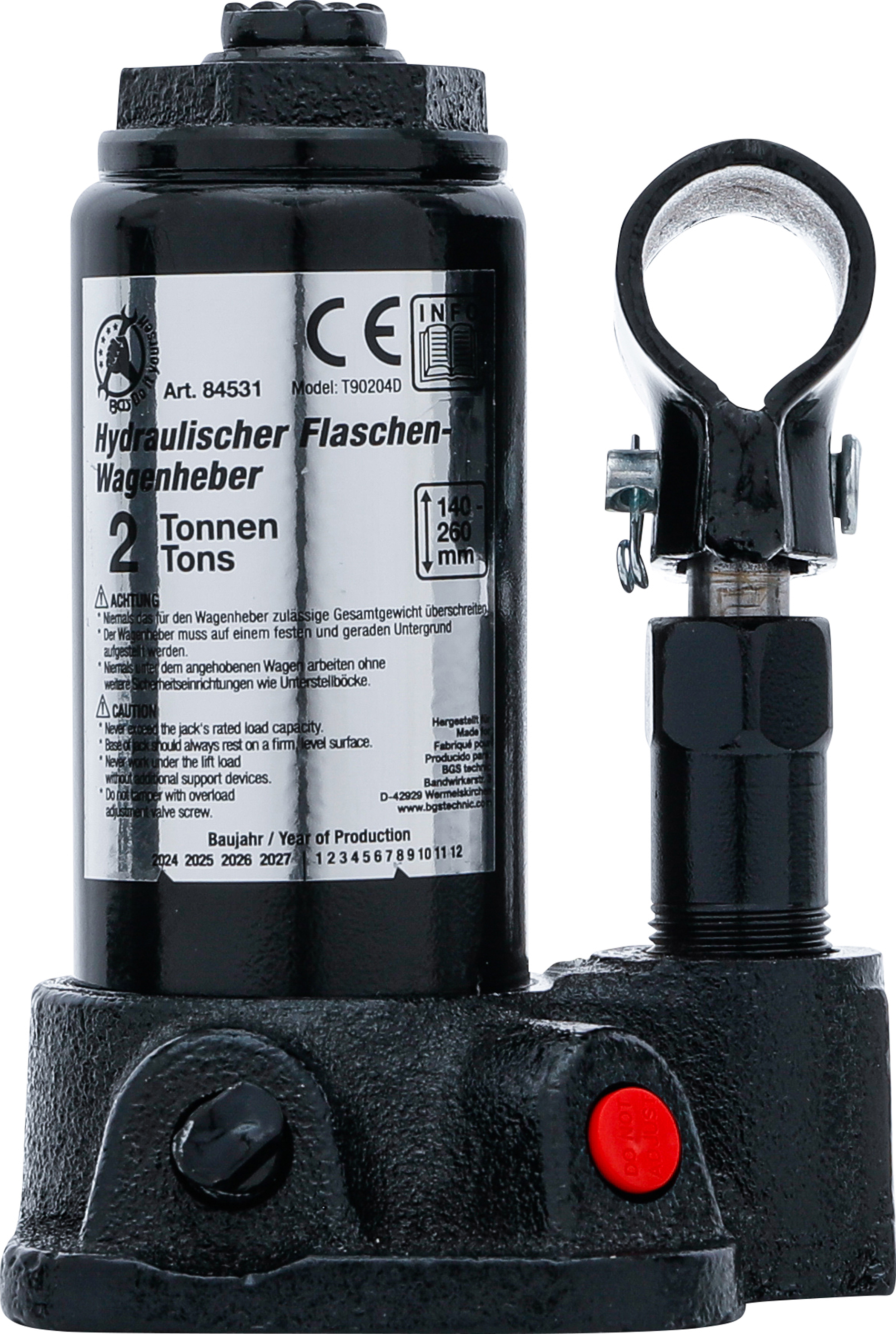 BGS Hydraulischer Flaschen-Wagenheber | 2 t