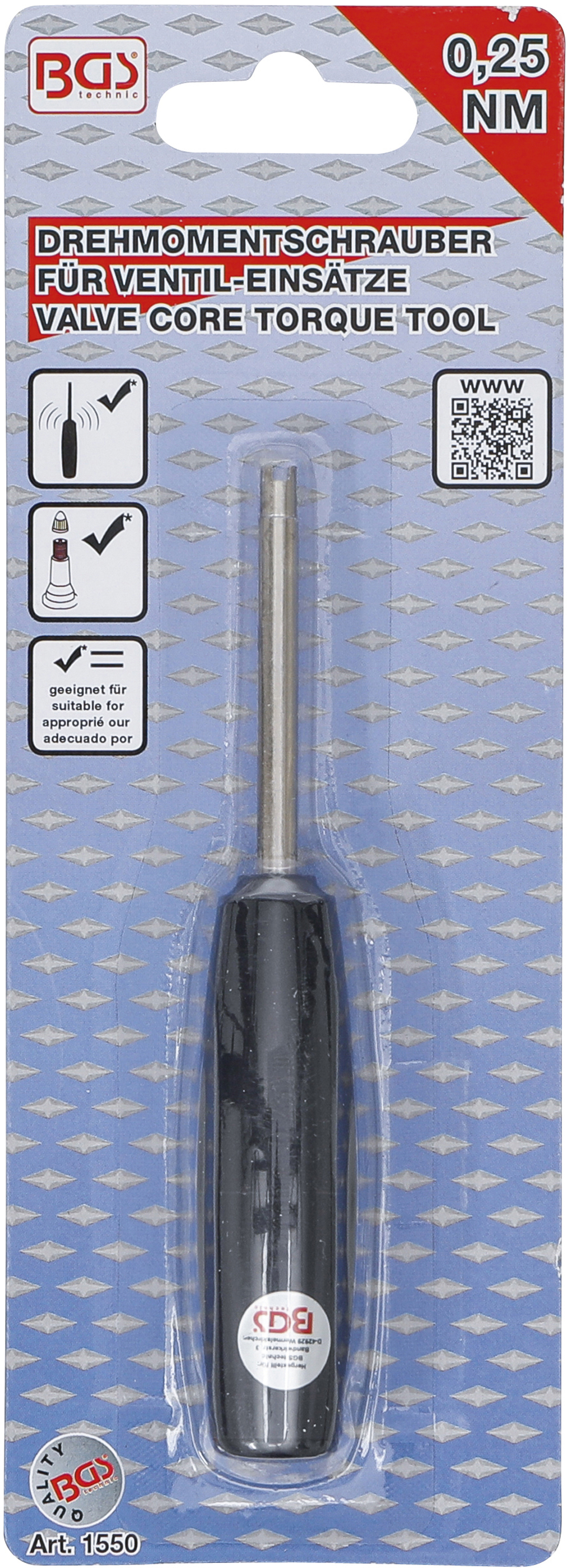 BGS Drehmomentschrauber für Ventil-Einsätze | 0,25 Nm