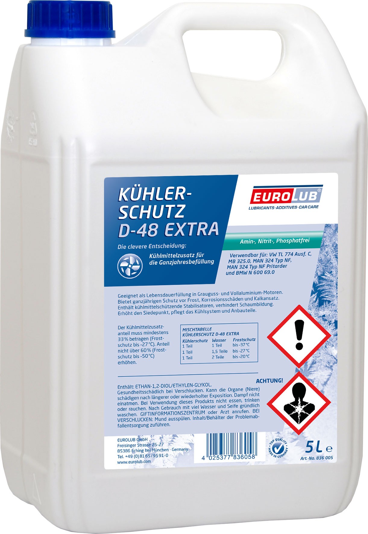 Eurolub Kühlerfrostschutz D-48 Extra Konzentrat 5 Liter
