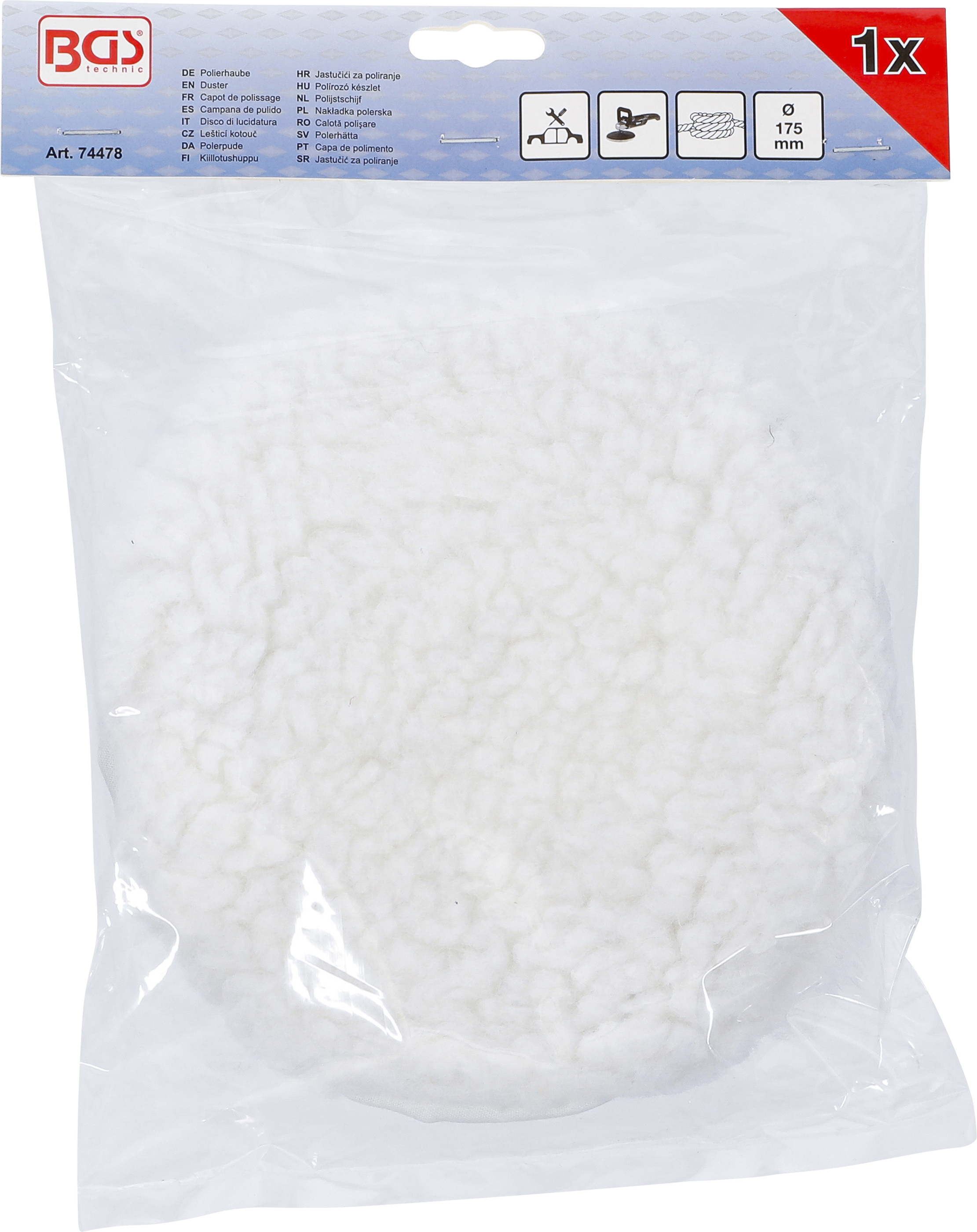 BGS Polierhaube | mit Kordelzug | Ø 175 mm