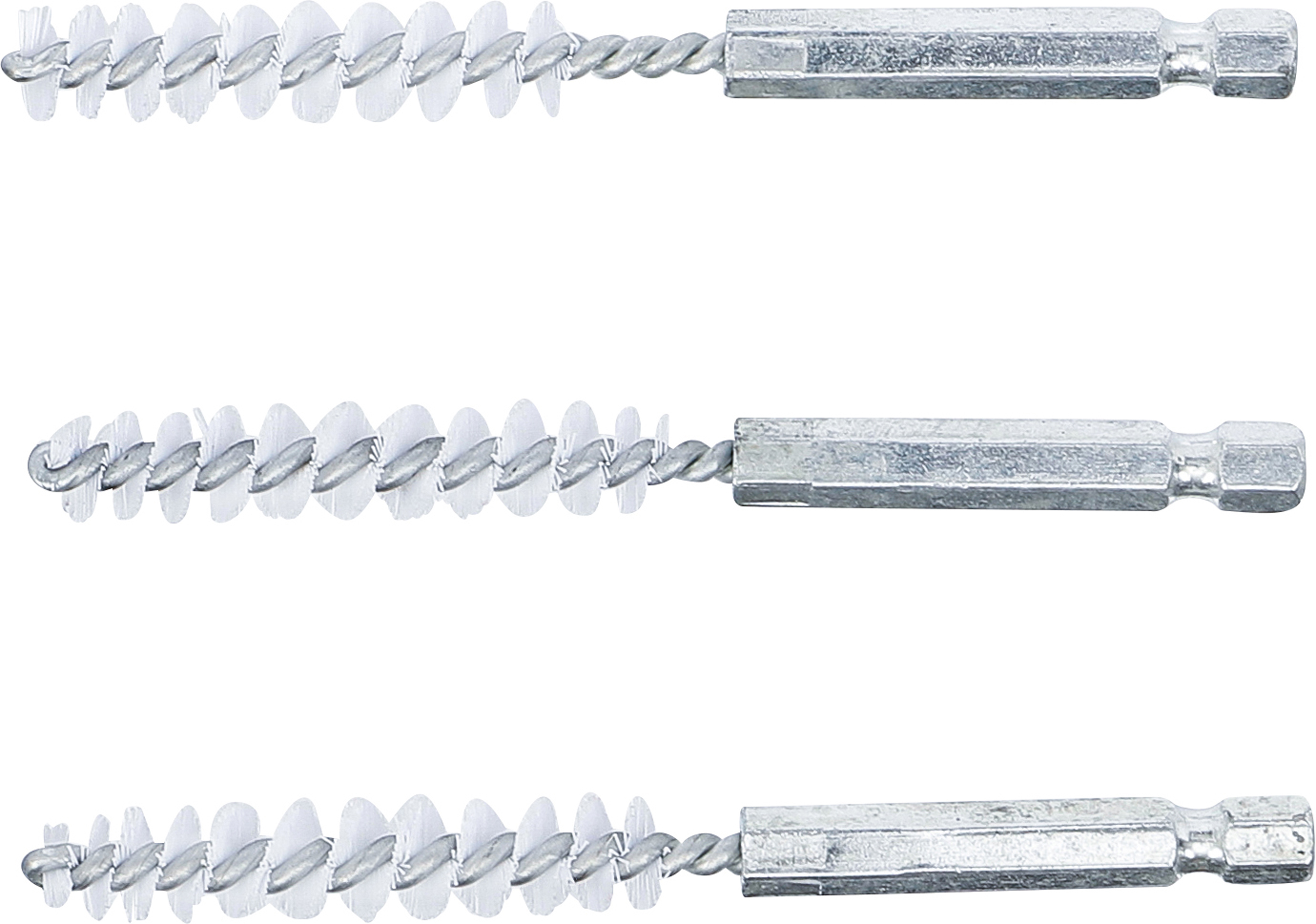BGS Nylonbürste | 9 mm | Antrieb Außensechskant 6,3 mm (1/4") | 3-tlg.