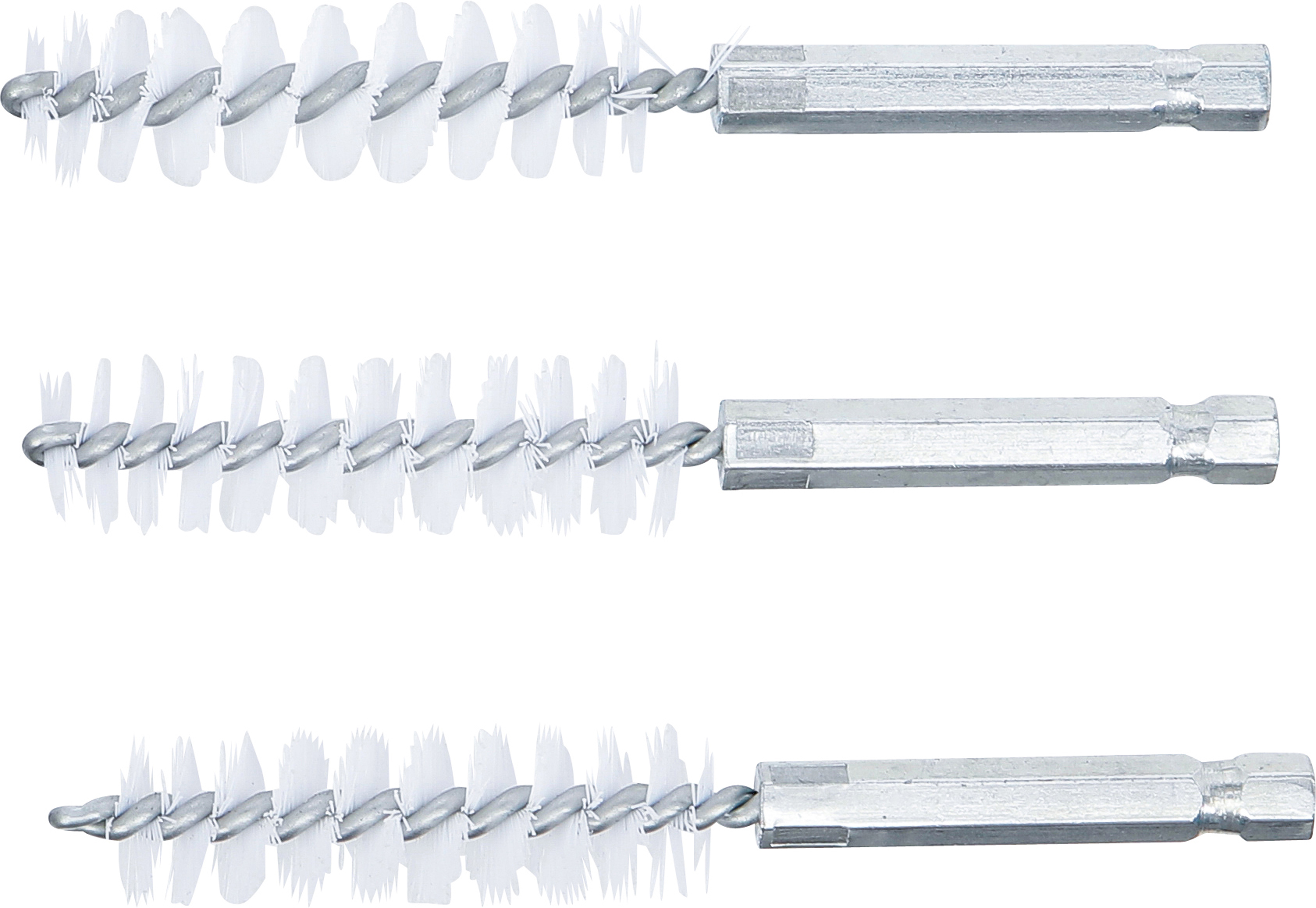 BGS Nylonbürste | 14 mm | Antrieb Außensechskant 6,3 mm (1/4") | 3-tlg.