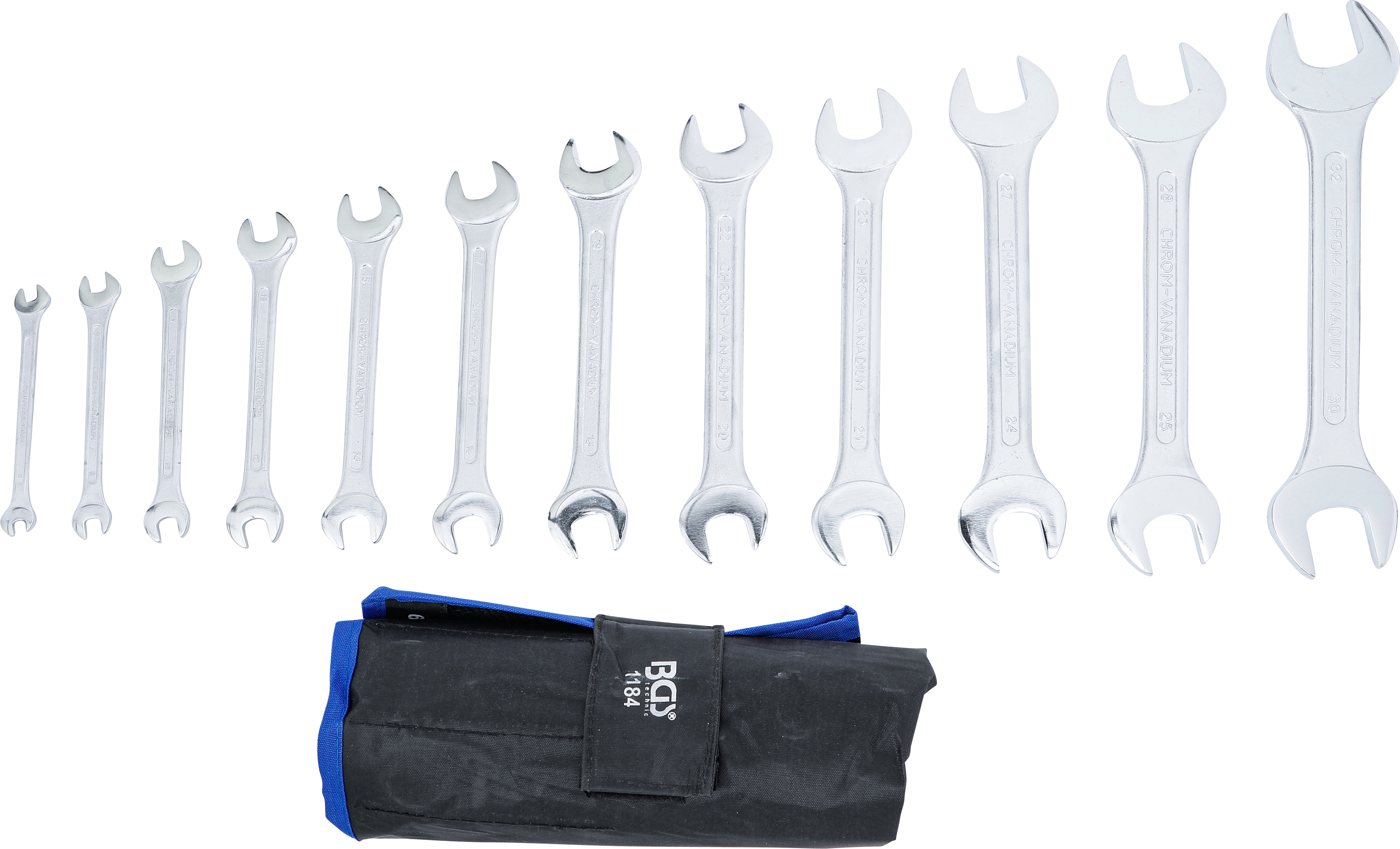 BGS Doppel-Maulschlüssel-Satz | SW 6 x 7 - 30 x 32 mm | 12-tlg.