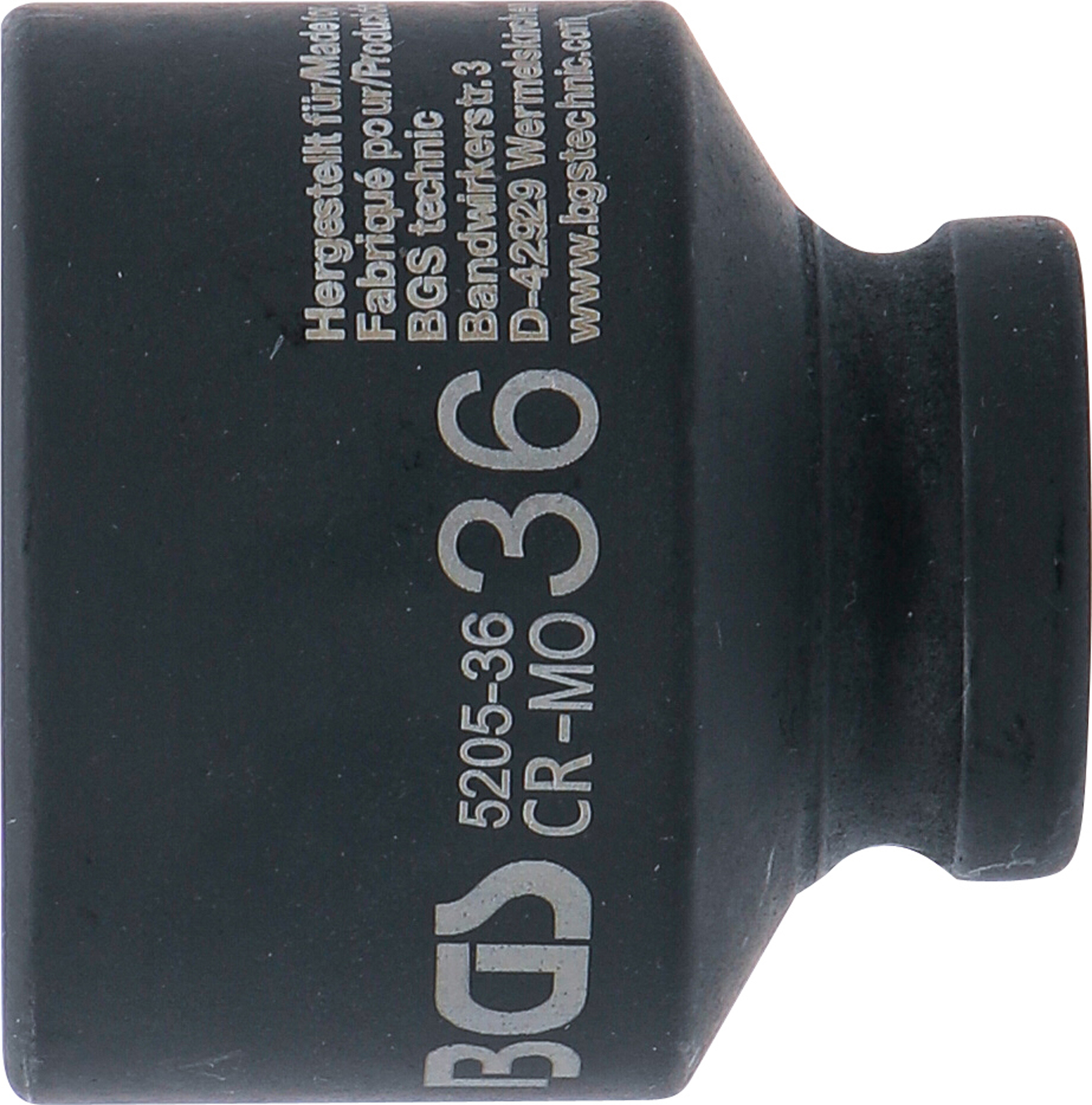 BGS Kraft-Steckschlüssel-Einsatz Sechskant | Antrieb Innenvierkant 12,5 mm (1/2") | SW 36 mm