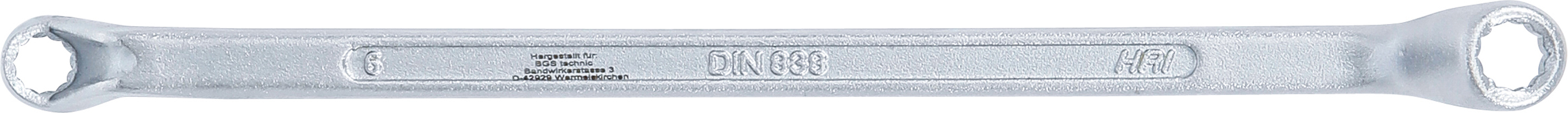 BGS Doppel-Ringschlüssel, gekröpft | SW 6 x 7 mm