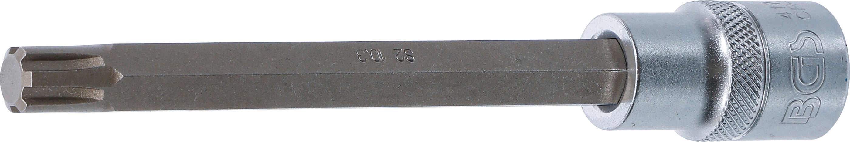BGS Bit-Einsatz | Länge 140 mm | Antrieb Innenvierkant 12,5 mm (1/2") | Keil-Profil (für RIBE) M10,3