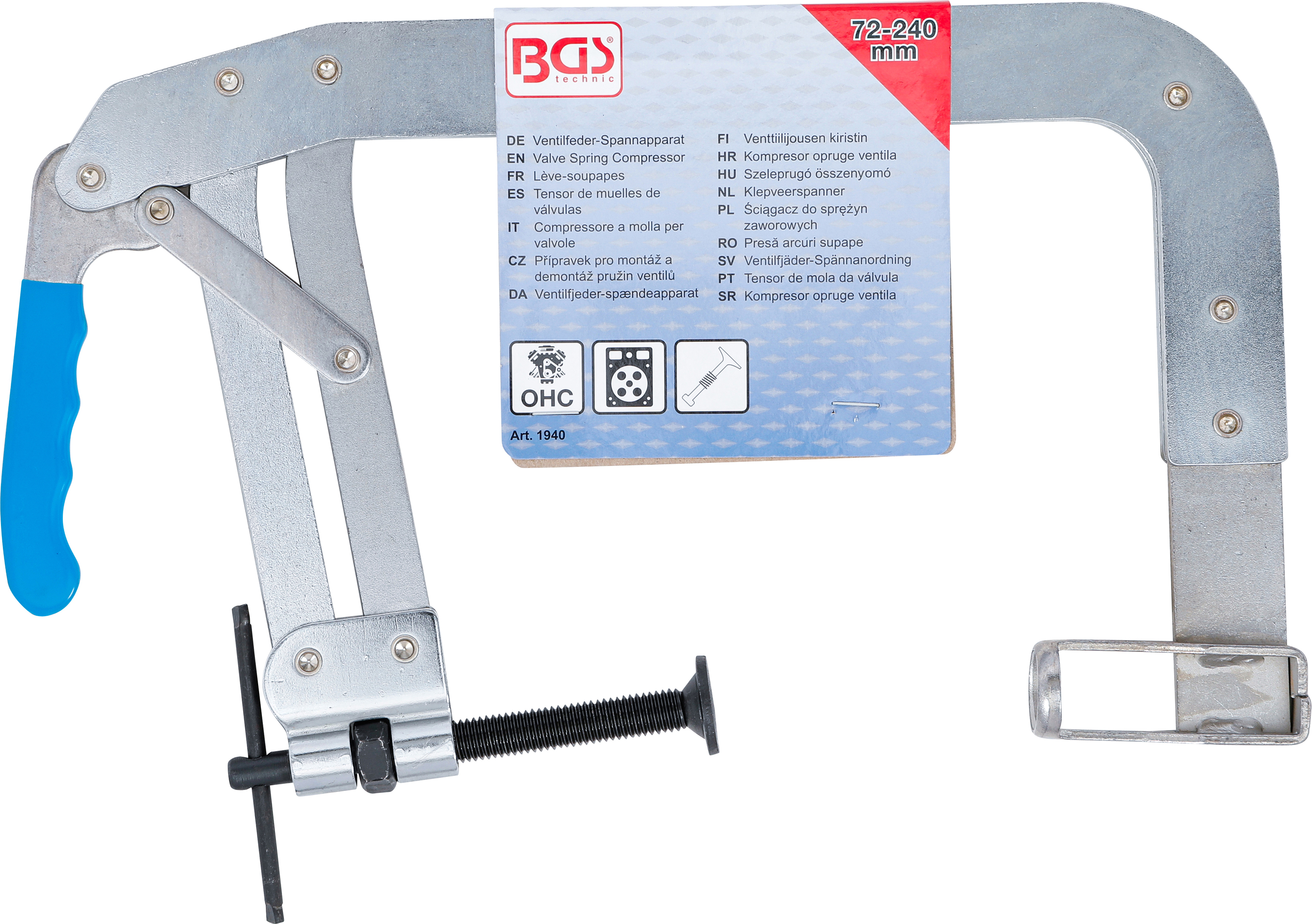 BGS Ventilfeder-Spannapparat | für OHC-Motoren | 72 - 240 mm