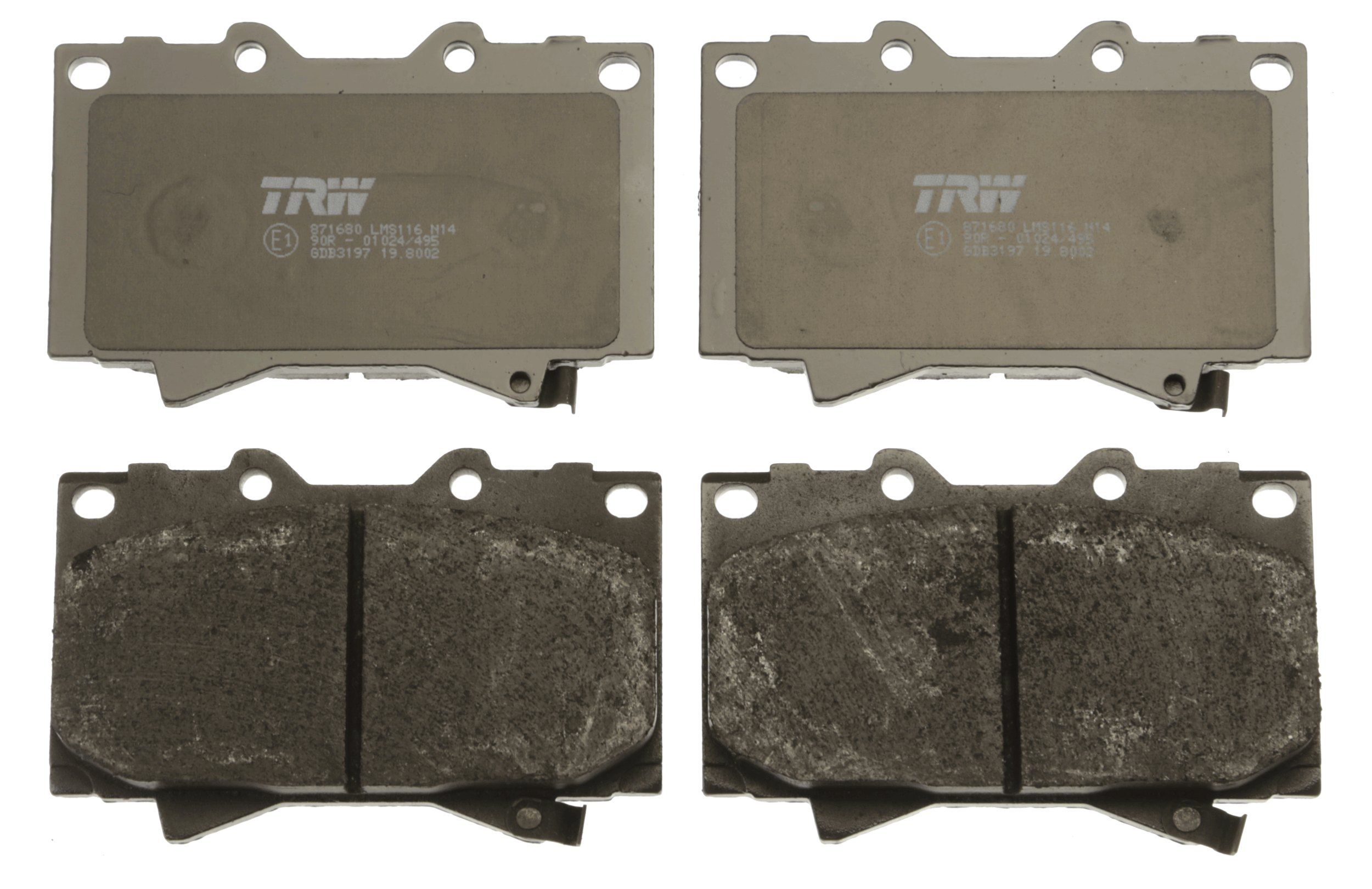 Bremsbelagsatz vorne , passt zu: LEXUS LX; TOYOTA LAND CRUISER, LAND CRUISER 100, TUNDRA 3.4/4.2D/4.7 01.90-