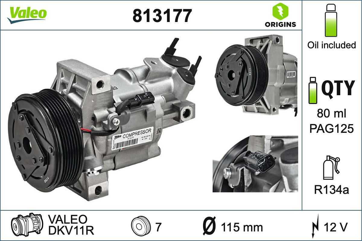 Kompressor, Klimaanlage VAL813177 “VALEO”
