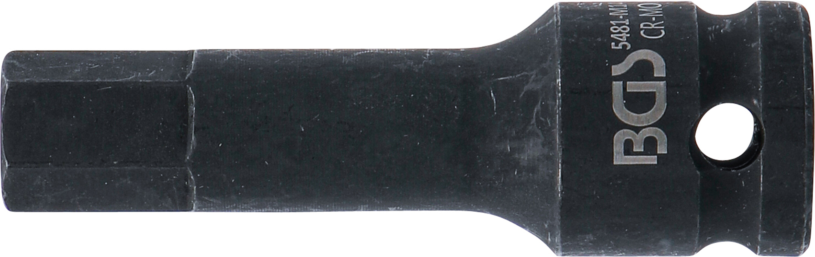 BGS Kraft-Bit-Einsatz | Länge 75 mm | Antrieb Innenvierkant 12,5 mm (1/2") | Innensechskant 14 mm