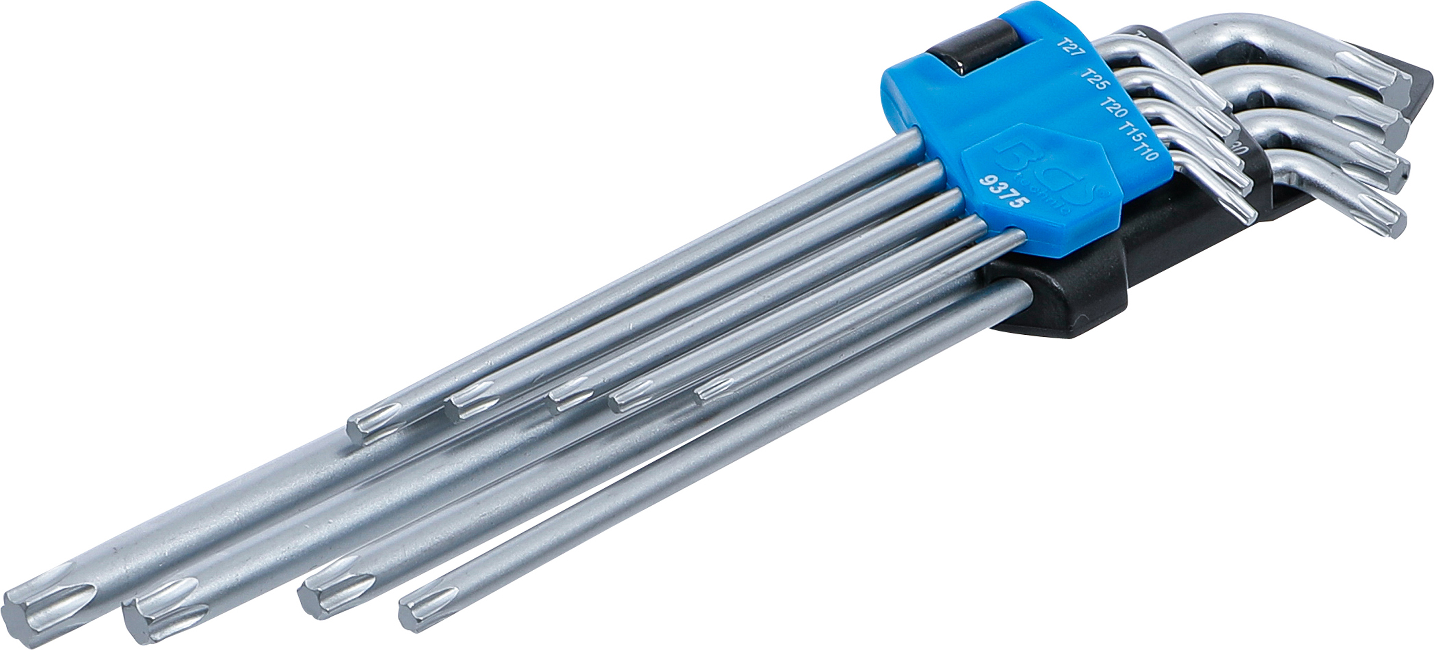 BGS Winkelschlüssel-Satz | extra lang + extra kurz | T-Profil (für Torx) T10 - T50 | 9-tlg.