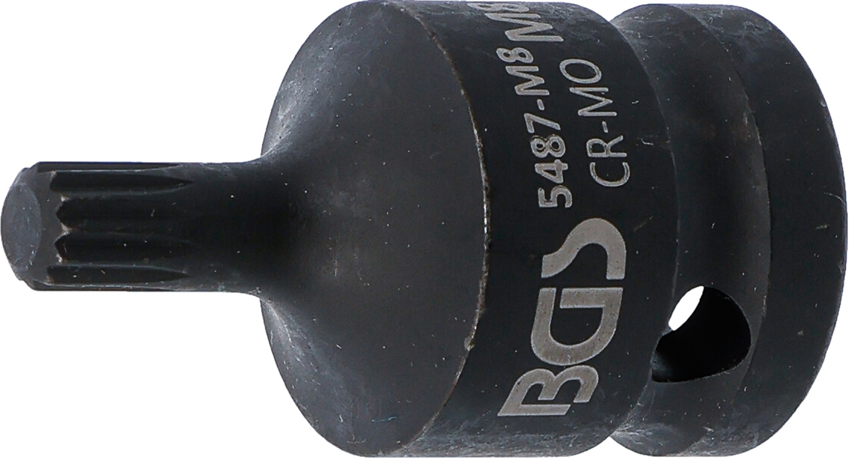 BGS Kraft-Bit-Einsatz | Länge 43 mm | Antrieb Innenvierkant 12,5 mm (1/2") | Innenvielzahn (für XZN) M8