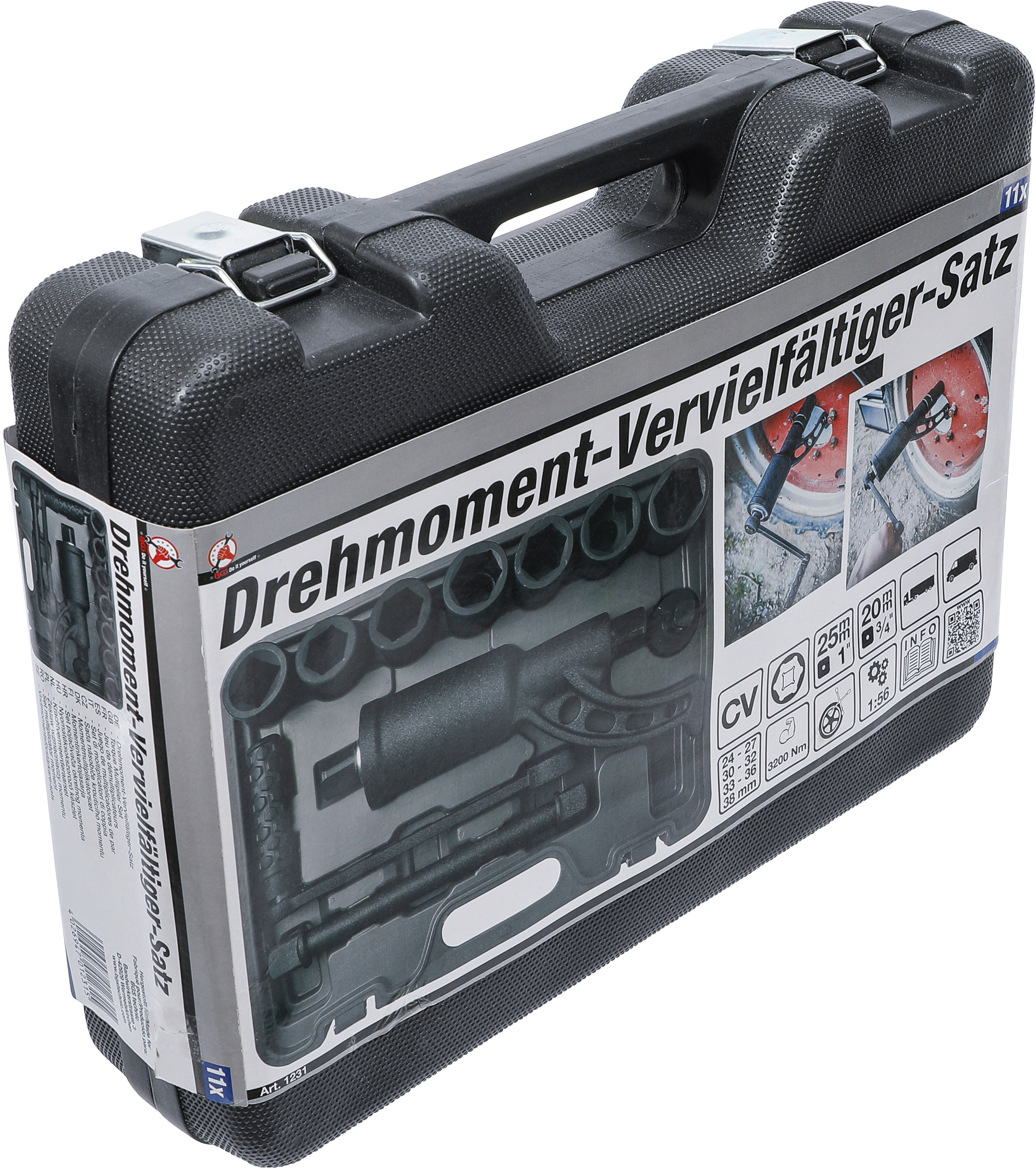 BGS Drehmoment-Vervielfältiger-Satz | Antrieb Innenvierkant 25 mm (1") | 3200 Nm