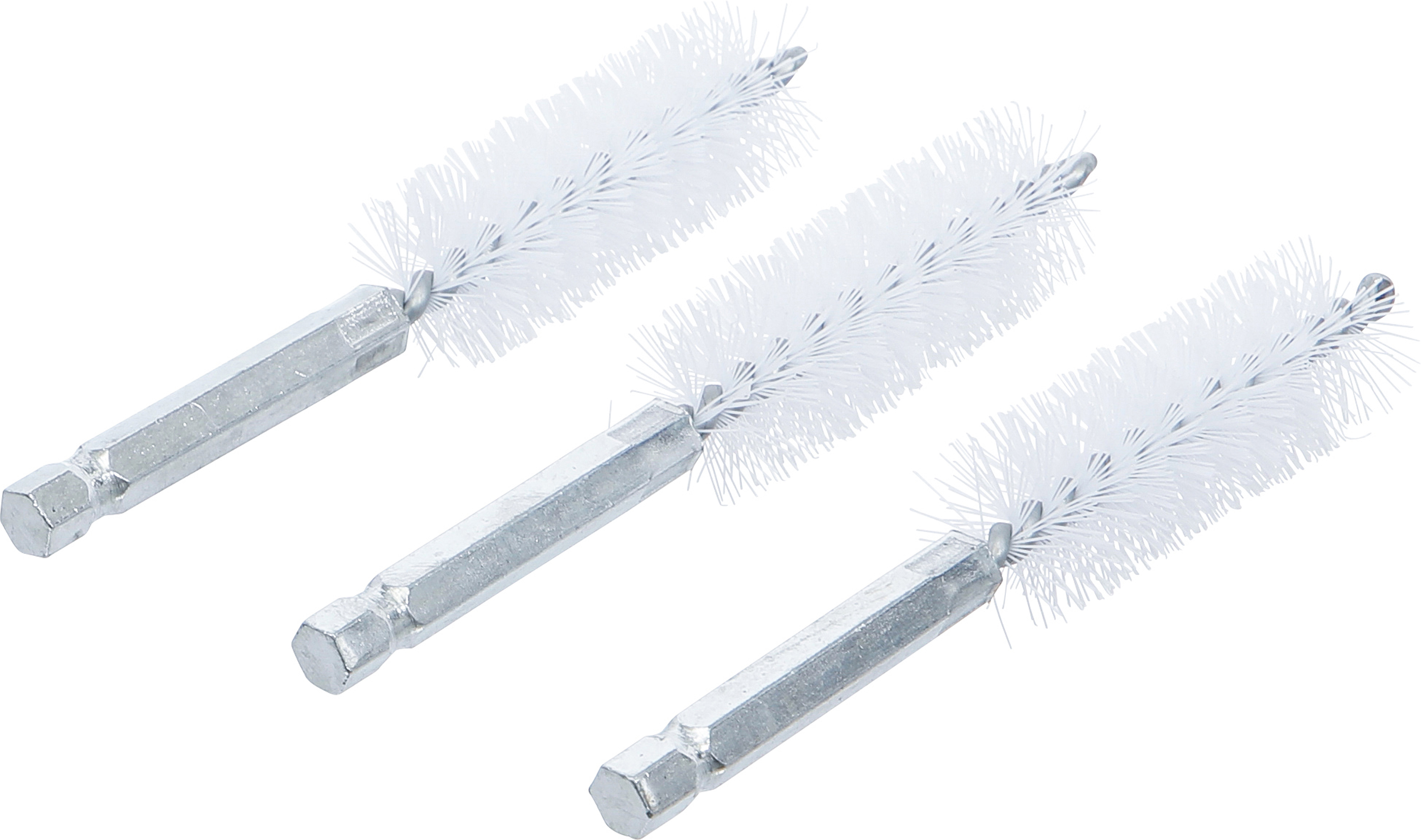 BGS Nylonbürste | 18 mm | Antrieb Außensechskant 6,3 mm (1/4") | 3-tlg.