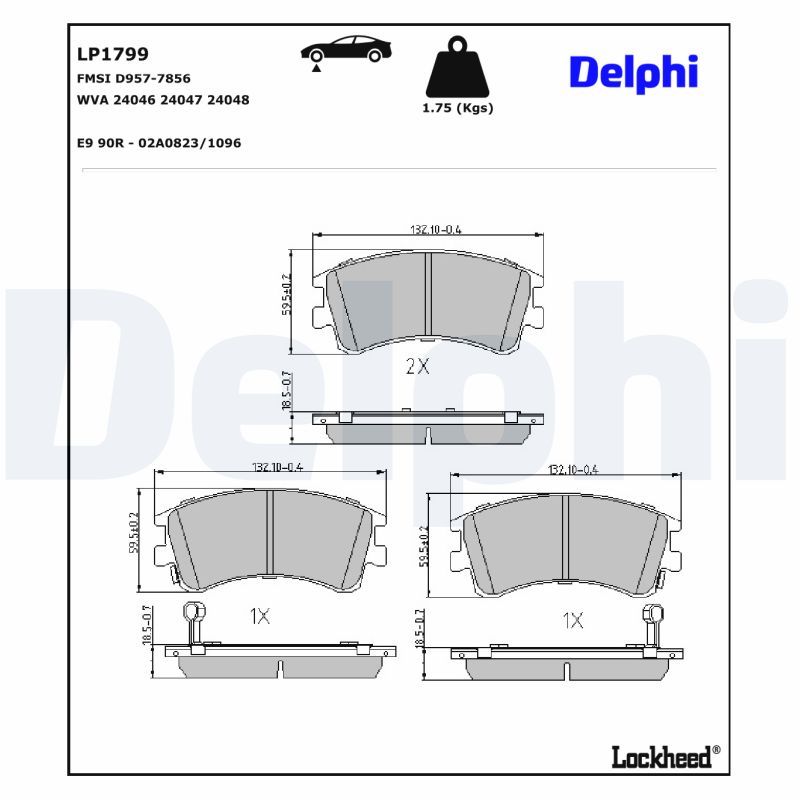 Bremsbelagsatz, Scheibenbremse